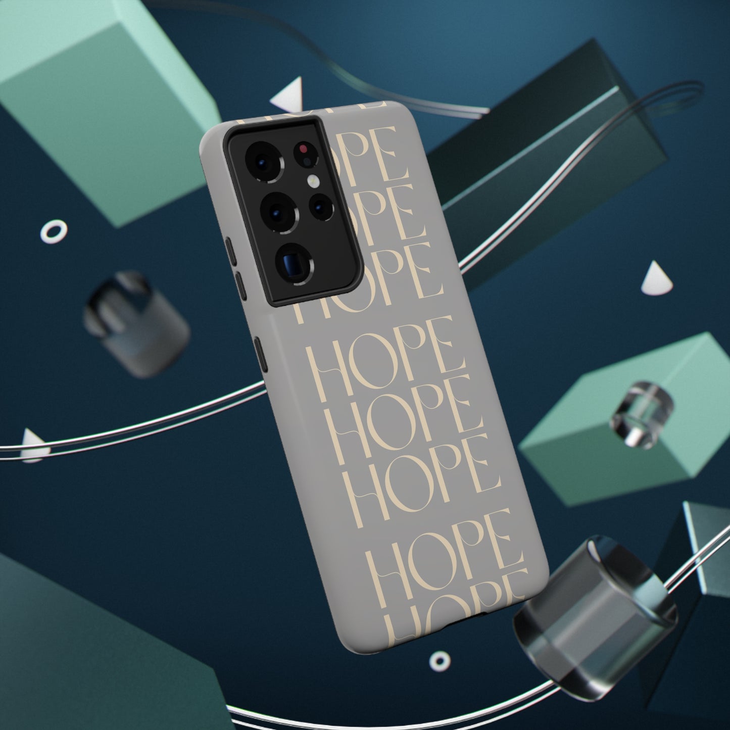 Light Gray Message of HOPE Impact-Resistant Cases