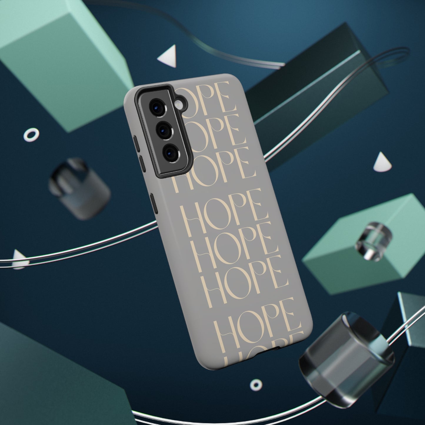 Light Gray Message of HOPE Impact-Resistant Cases