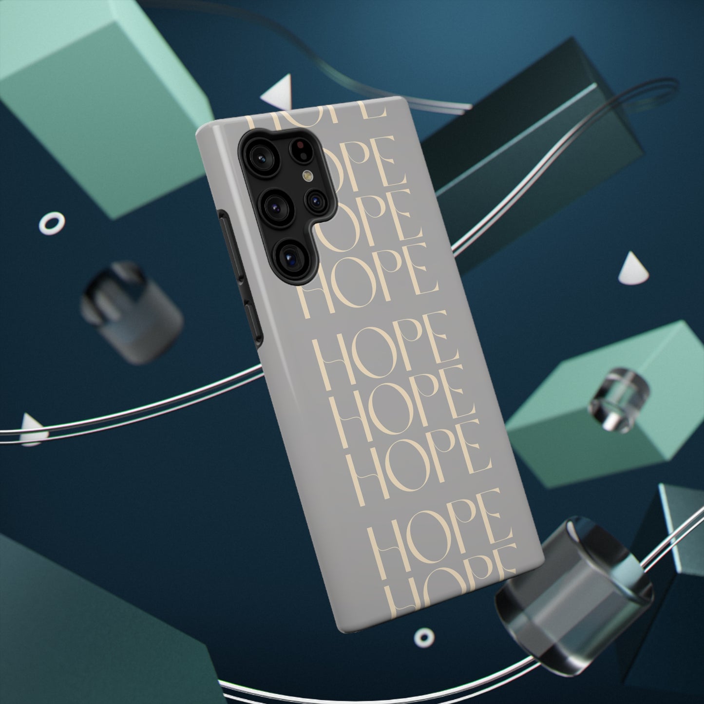 Light Gray Message of HOPE Impact-Resistant Cases