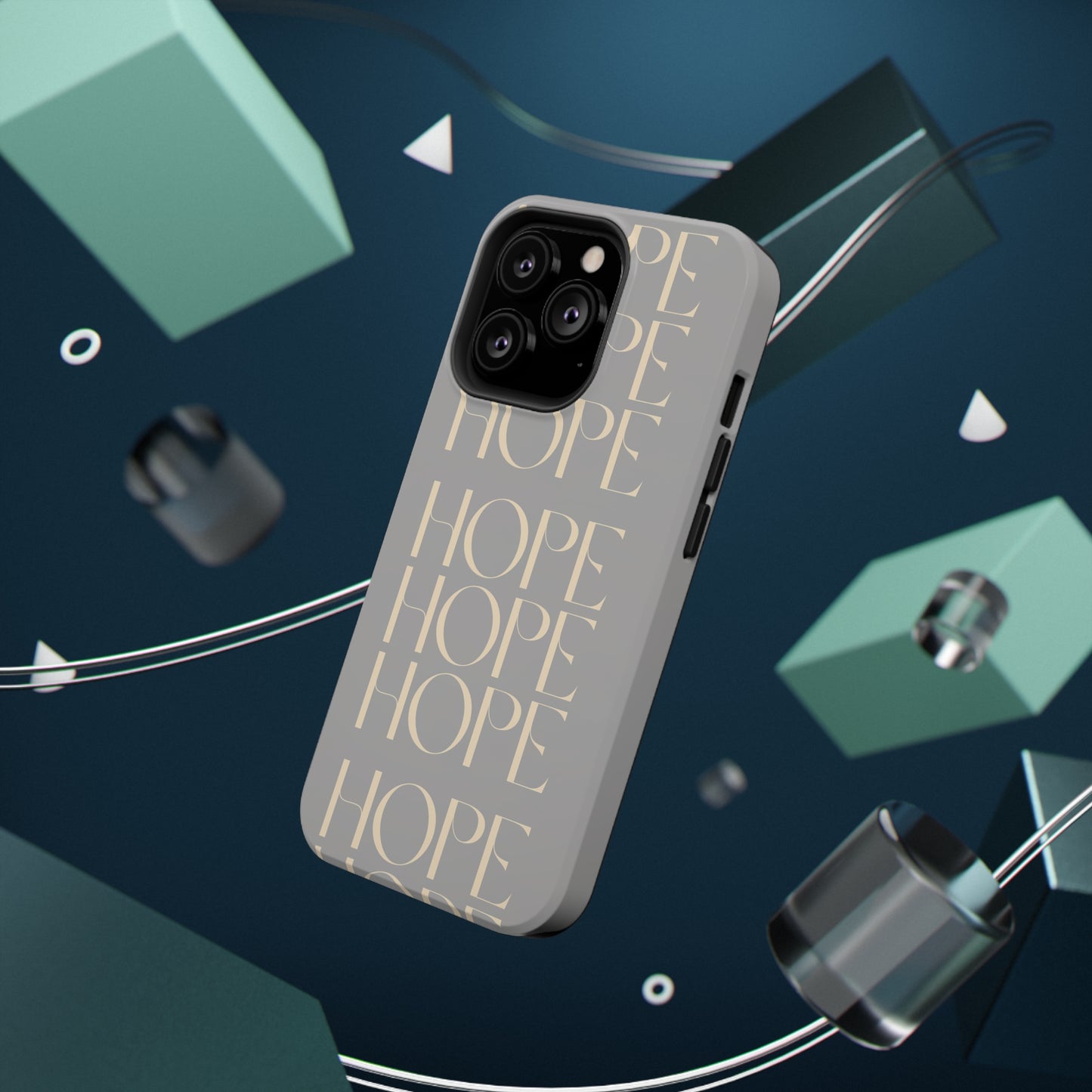 Light Gray Message of HOPE Impact-Resistant Cases