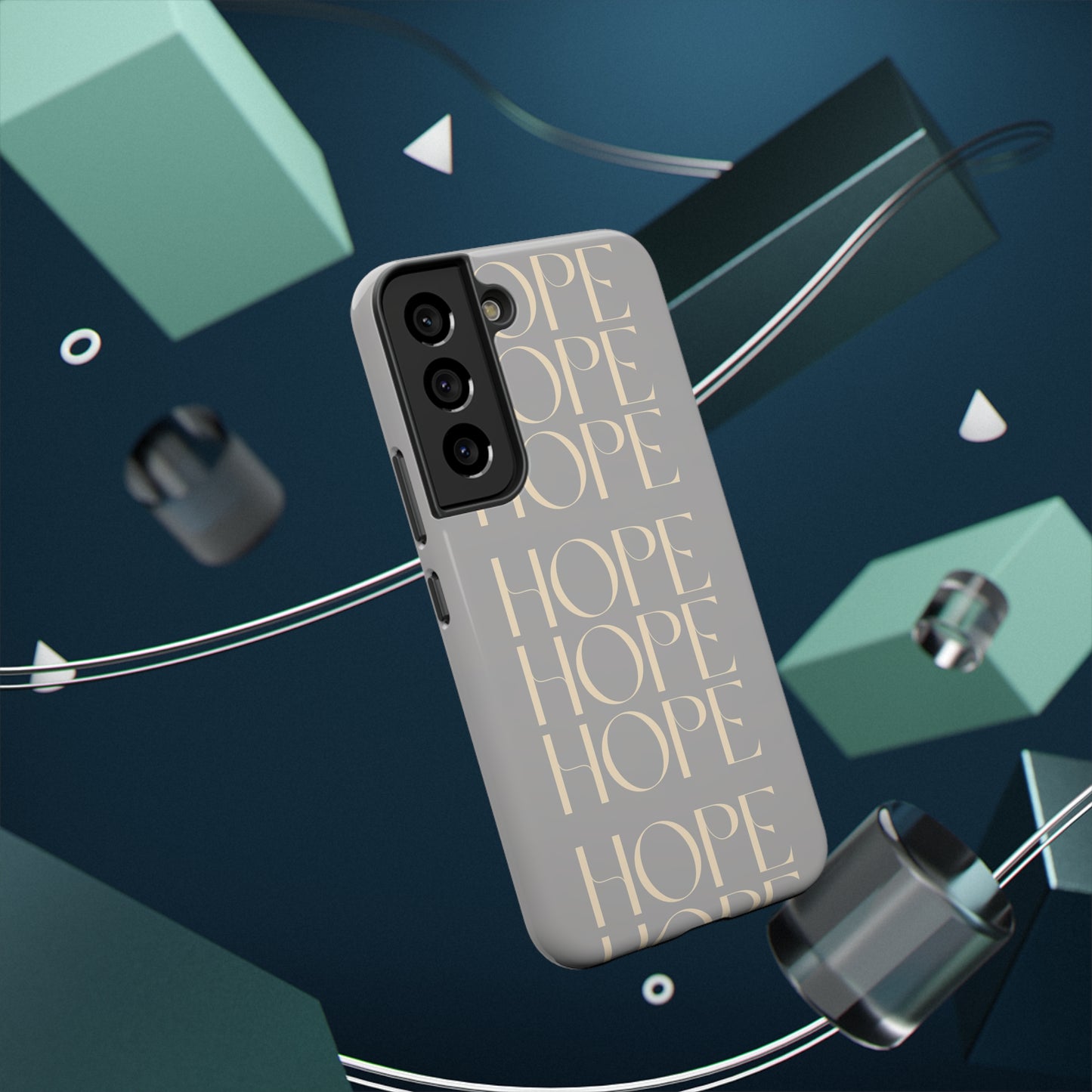 Light Gray Message of HOPE Impact-Resistant Cases