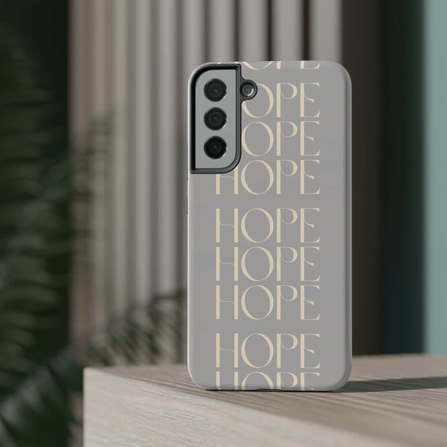 Light Gray Message of HOPE Impact-Resistant Cases