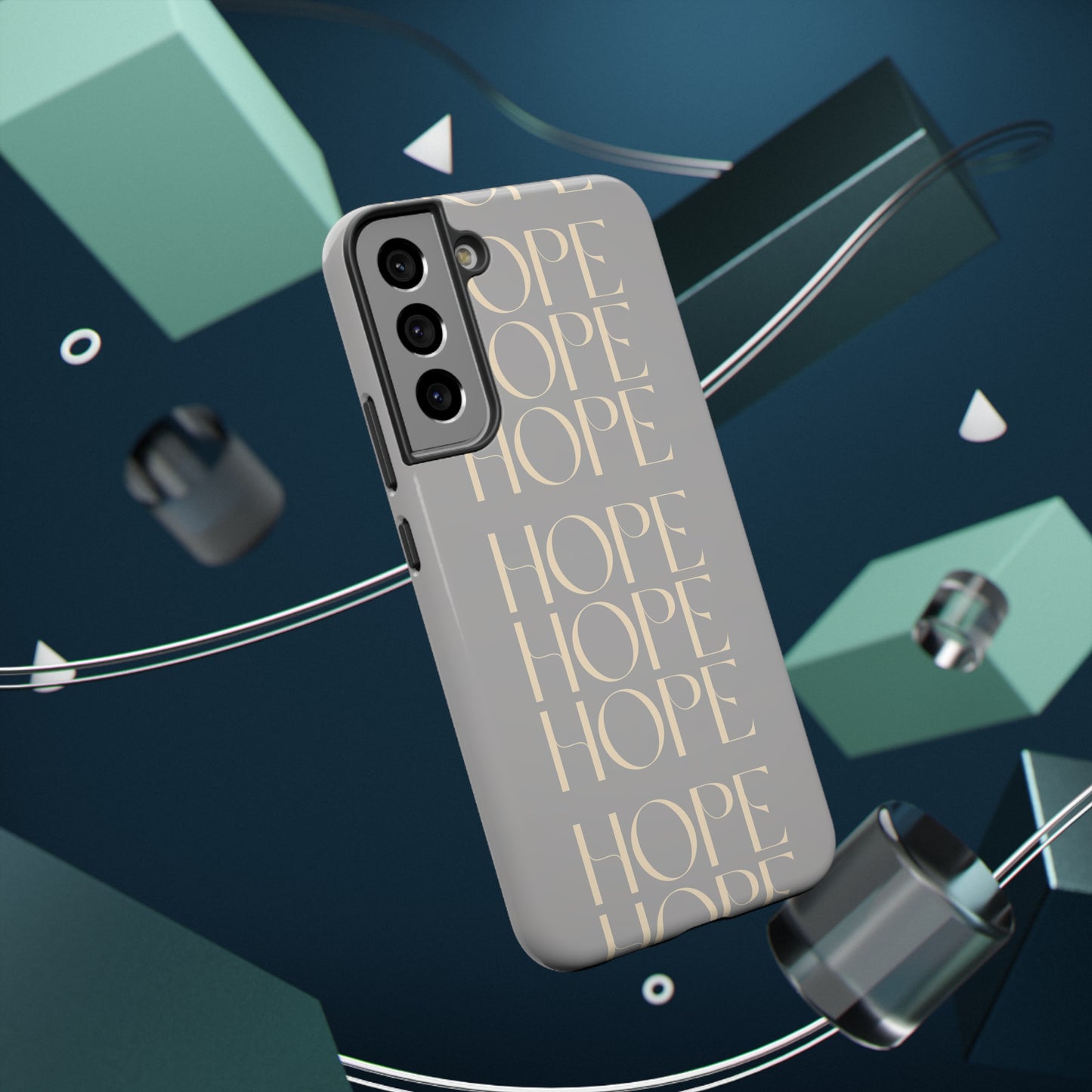 Light Gray Message of HOPE Impact-Resistant Cases