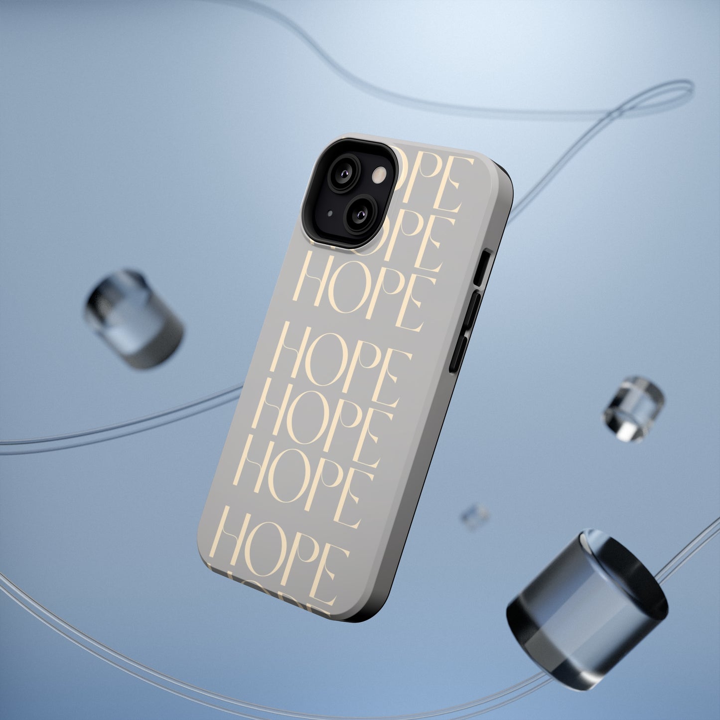 Light Gray Message of HOPE Impact-Resistant Cases