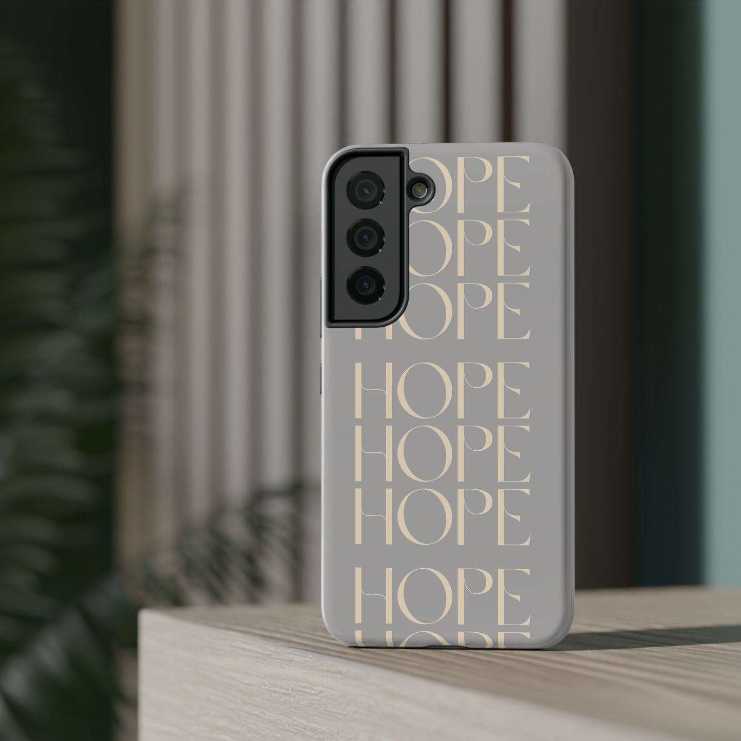 Light Gray Message of HOPE Impact-Resistant Cases