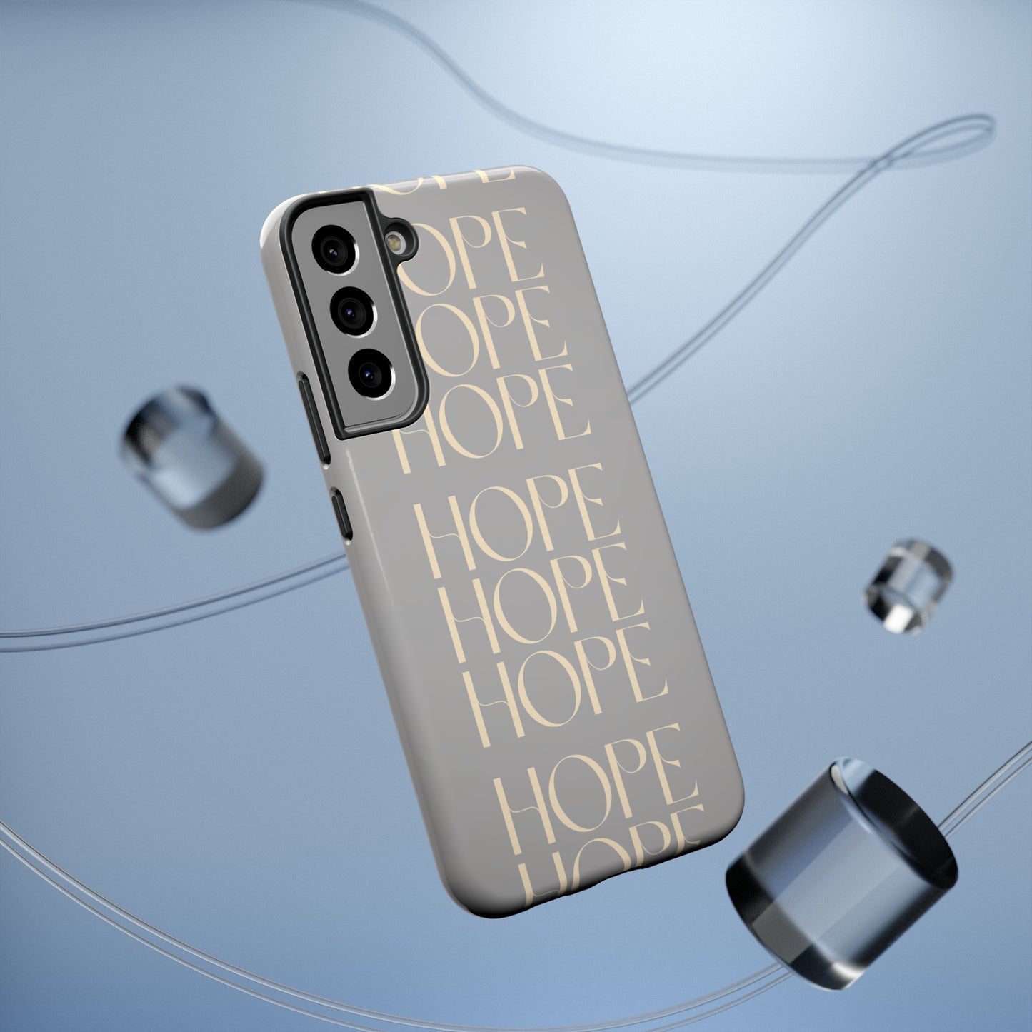 Light Gray Message of HOPE Impact-Resistant Cases