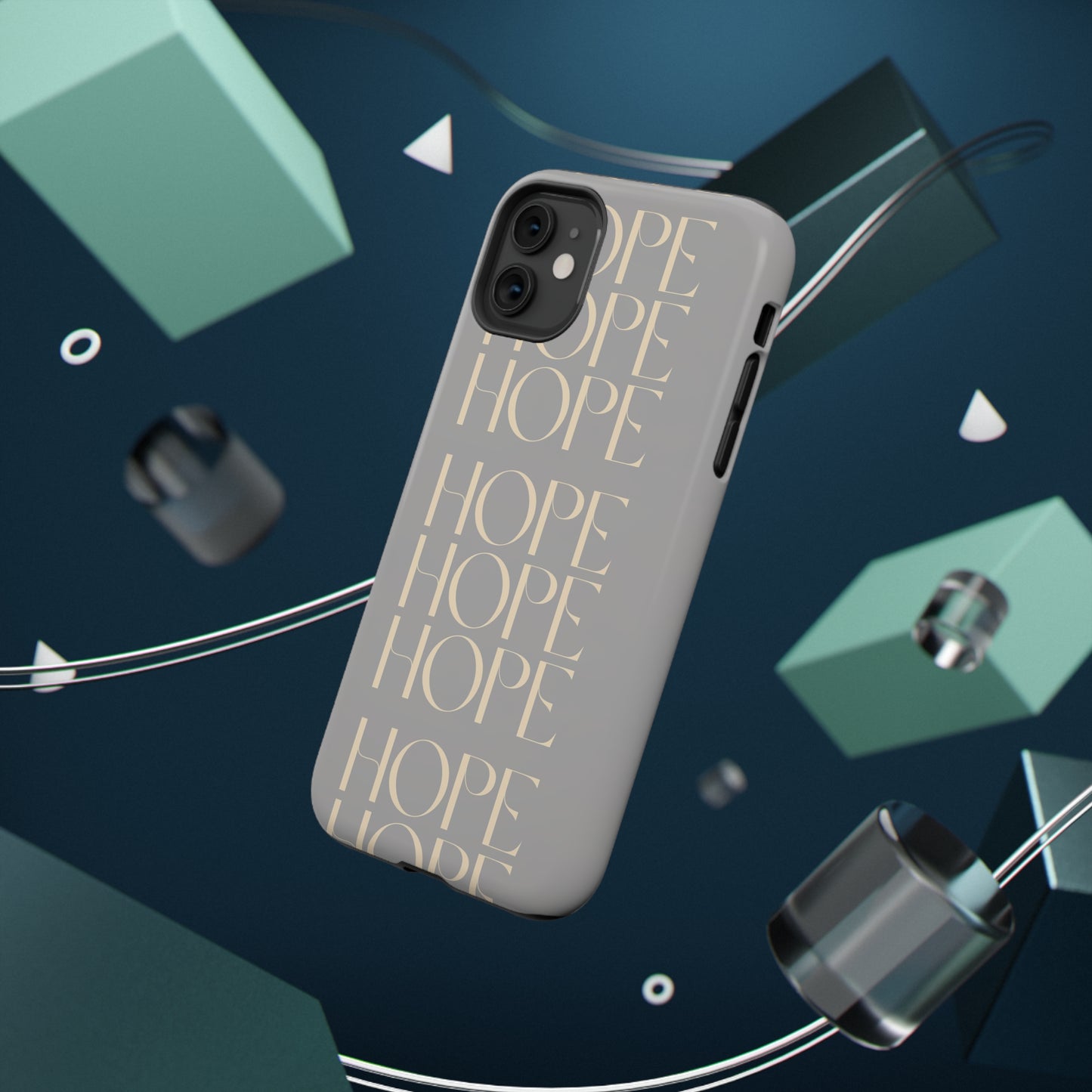 Light Gray Message of HOPE Impact-Resistant Cases