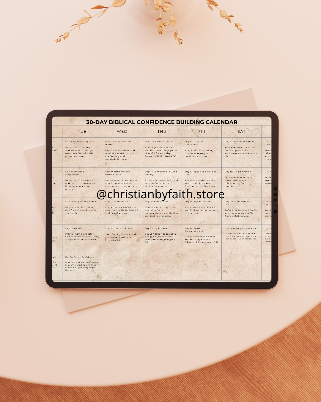 30-Day Biblical Confidence Building Calendar