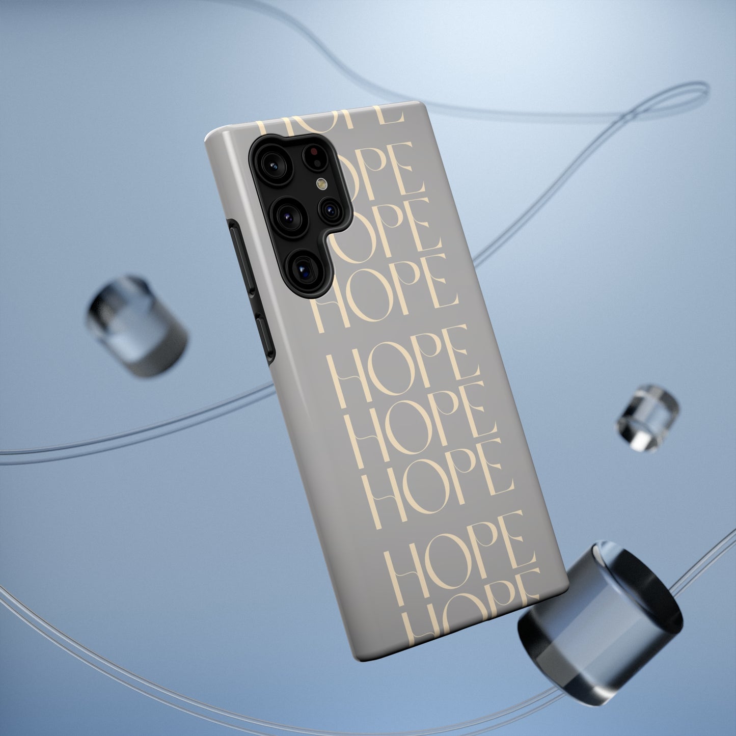 Light Gray Message of HOPE Impact-Resistant Cases