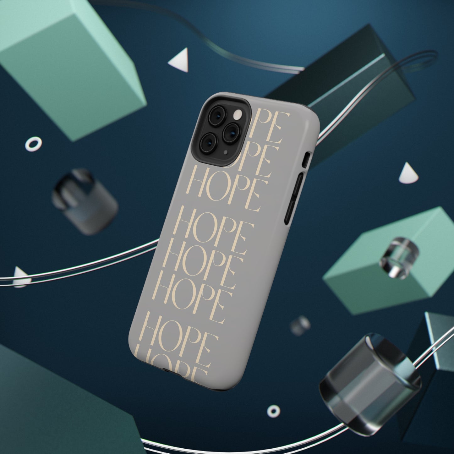Light Gray Message of HOPE Impact-Resistant Cases