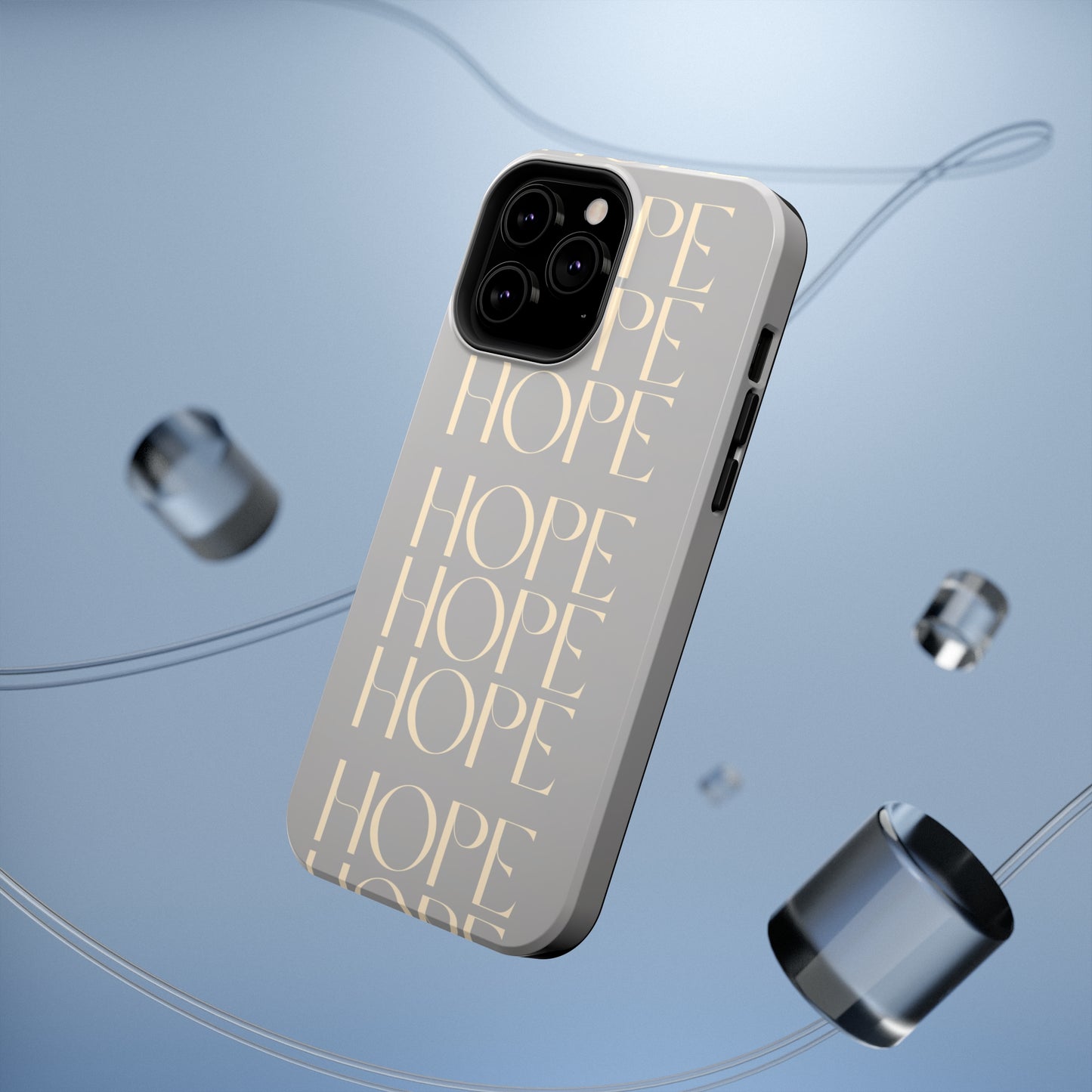 Light Gray Message of HOPE Impact-Resistant Cases
