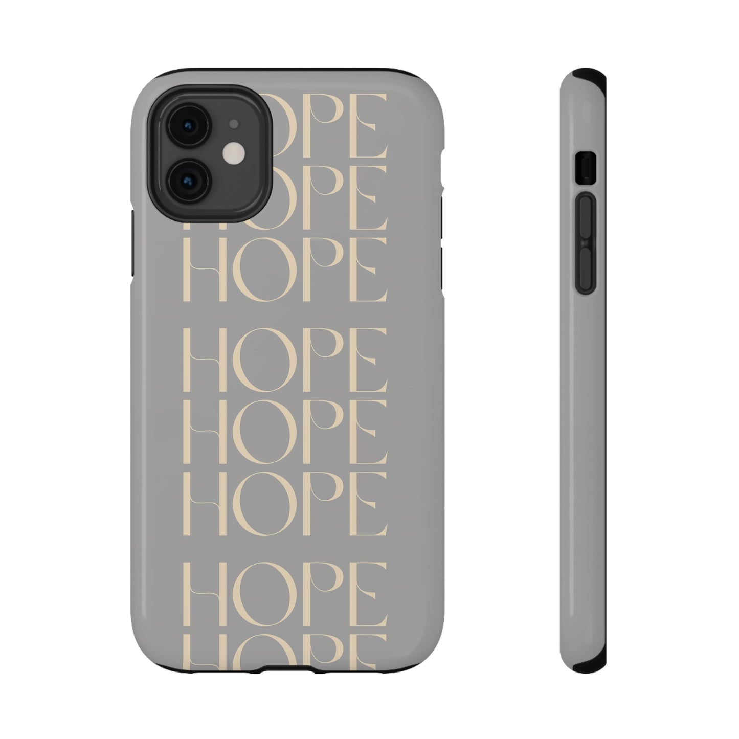 Light Gray Message of HOPE Impact-Resistant Cases