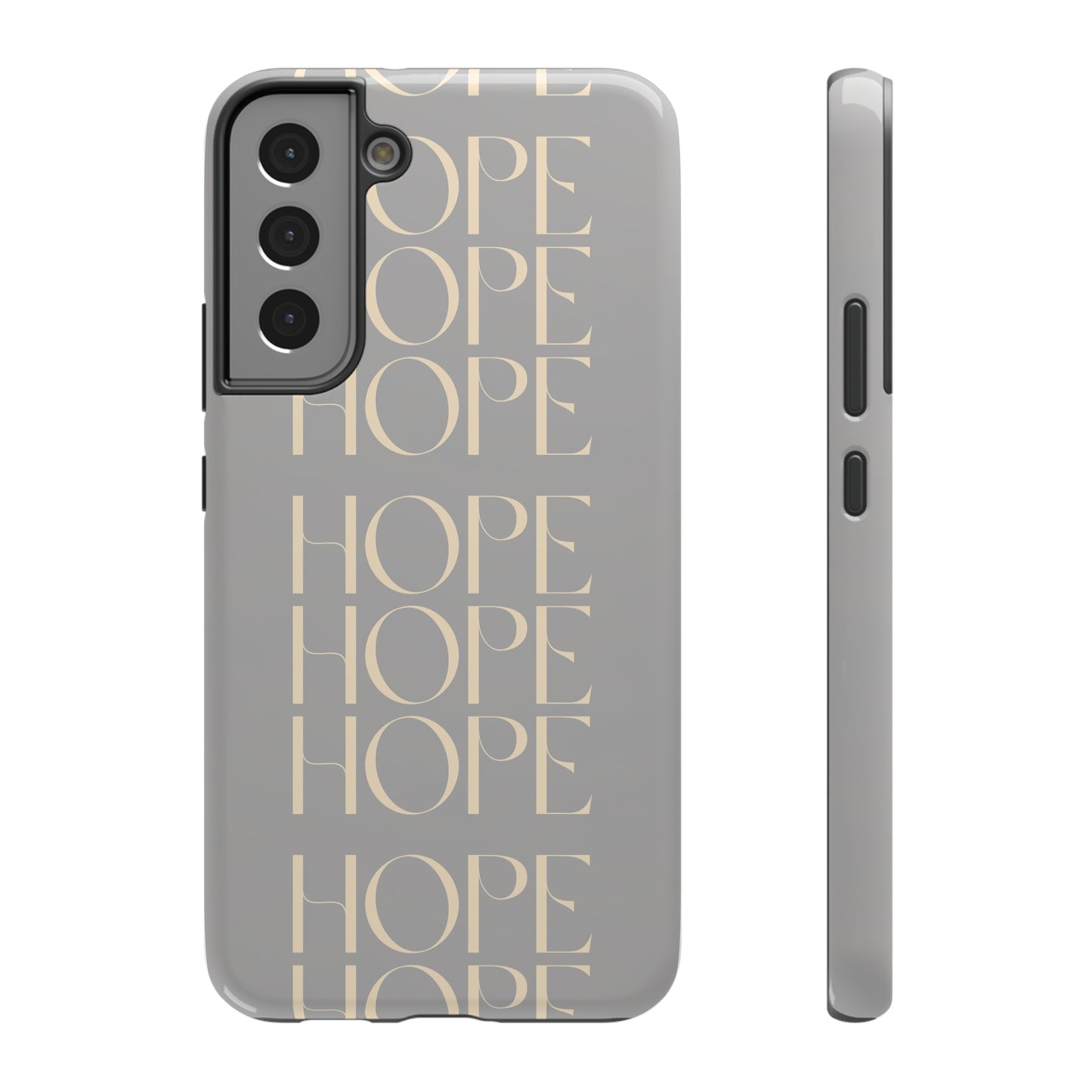 Light Gray Message of HOPE Impact-Resistant Cases