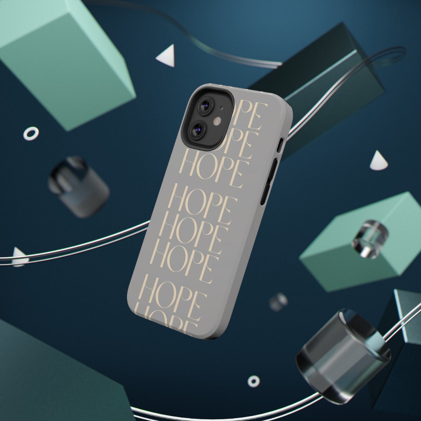 Light Gray Message of HOPE Impact-Resistant Cases