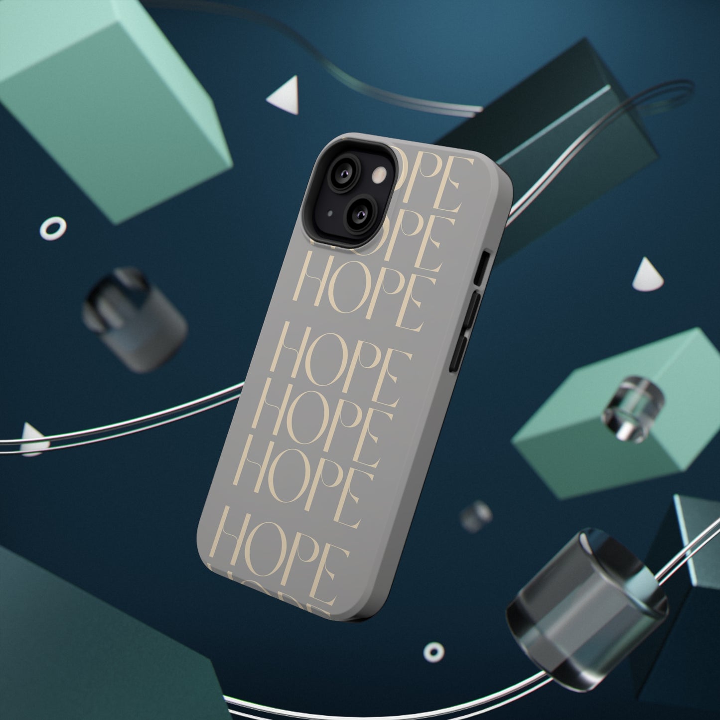 Light Gray Message of HOPE Impact-Resistant Cases