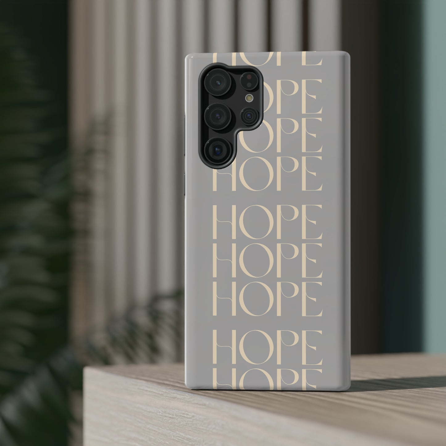 Light Gray Message of HOPE Impact-Resistant Cases
