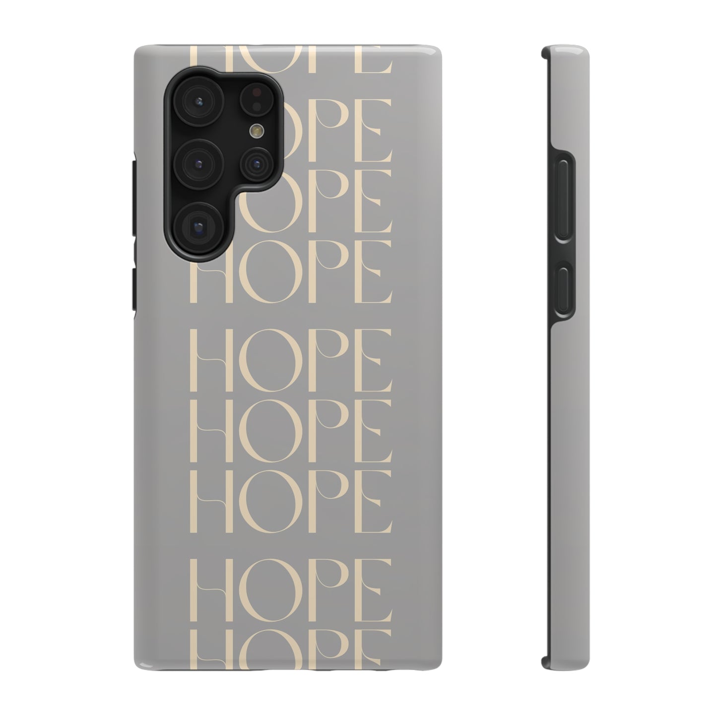 Light Gray Message of HOPE Impact-Resistant Cases