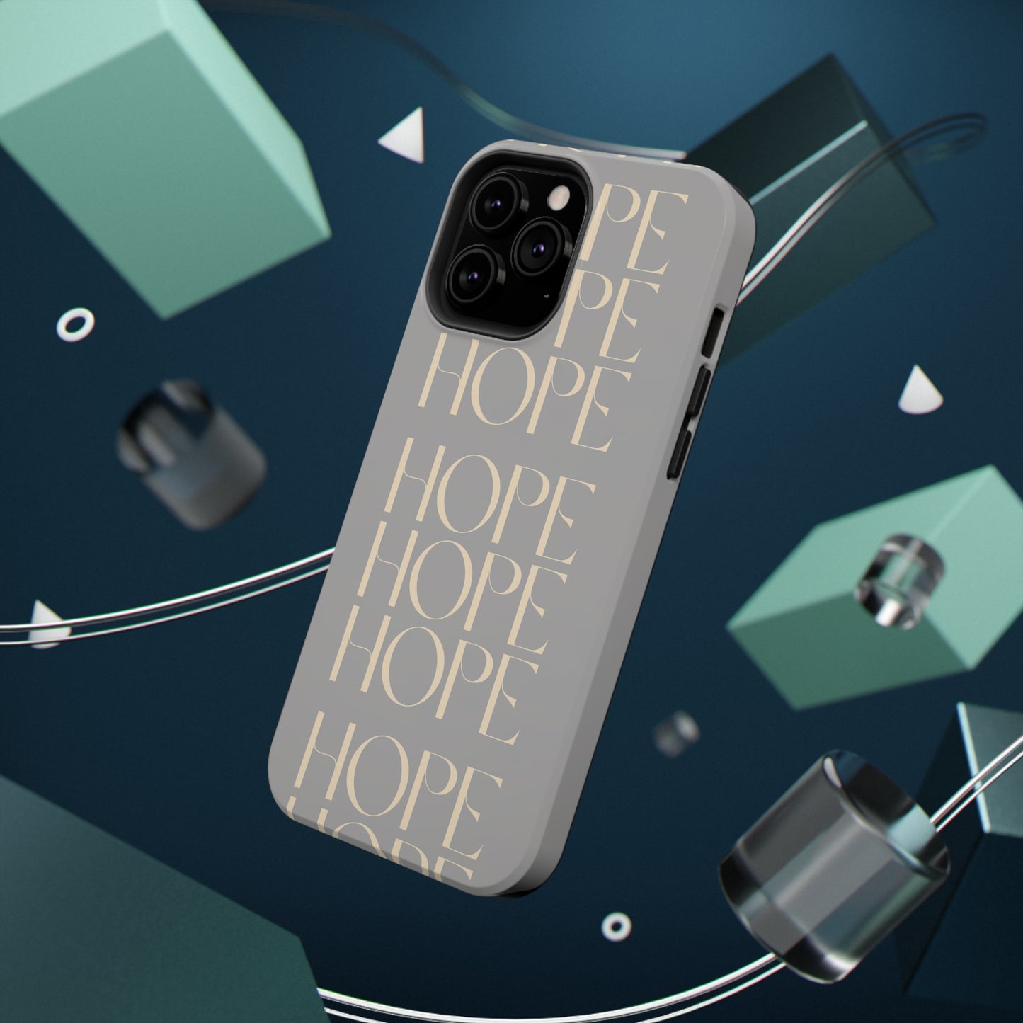 Light Gray Message of HOPE Impact-Resistant Cases