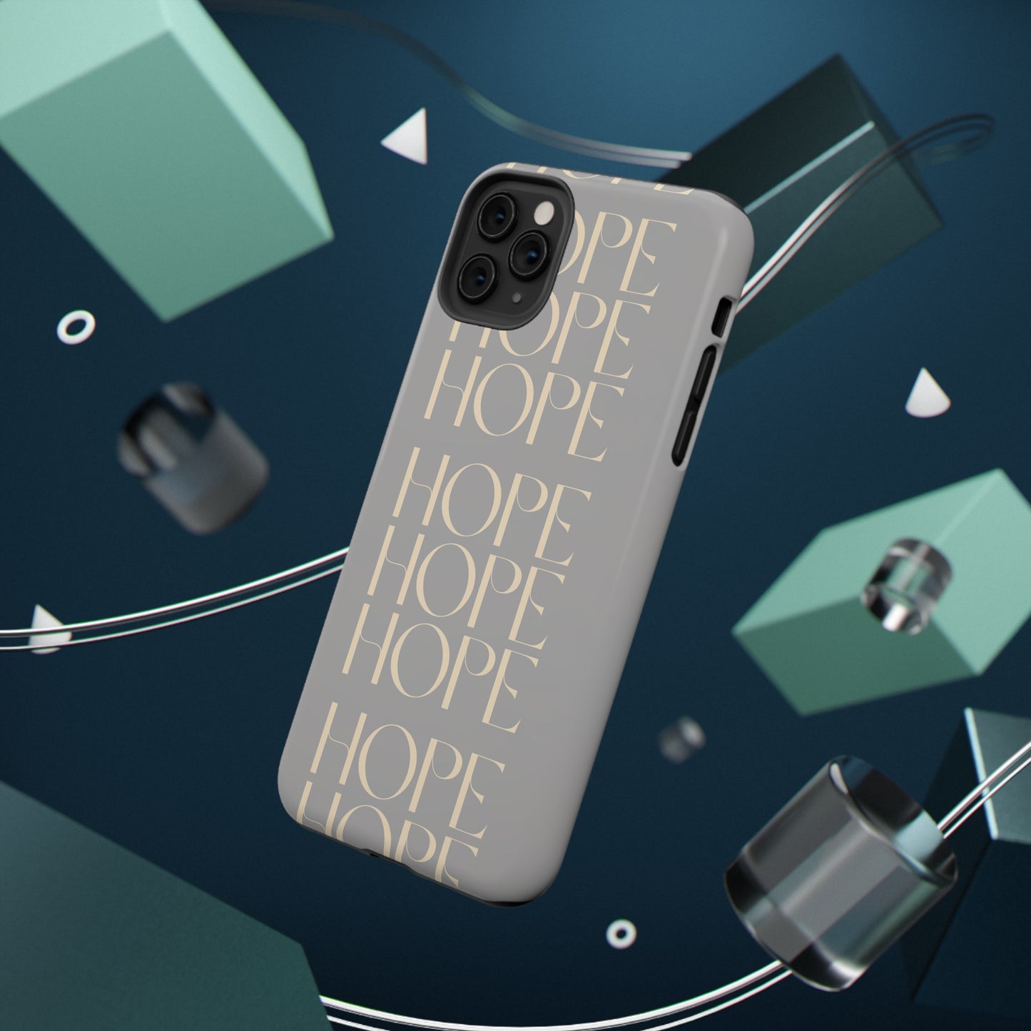 Light Gray Message of HOPE Impact-Resistant Cases