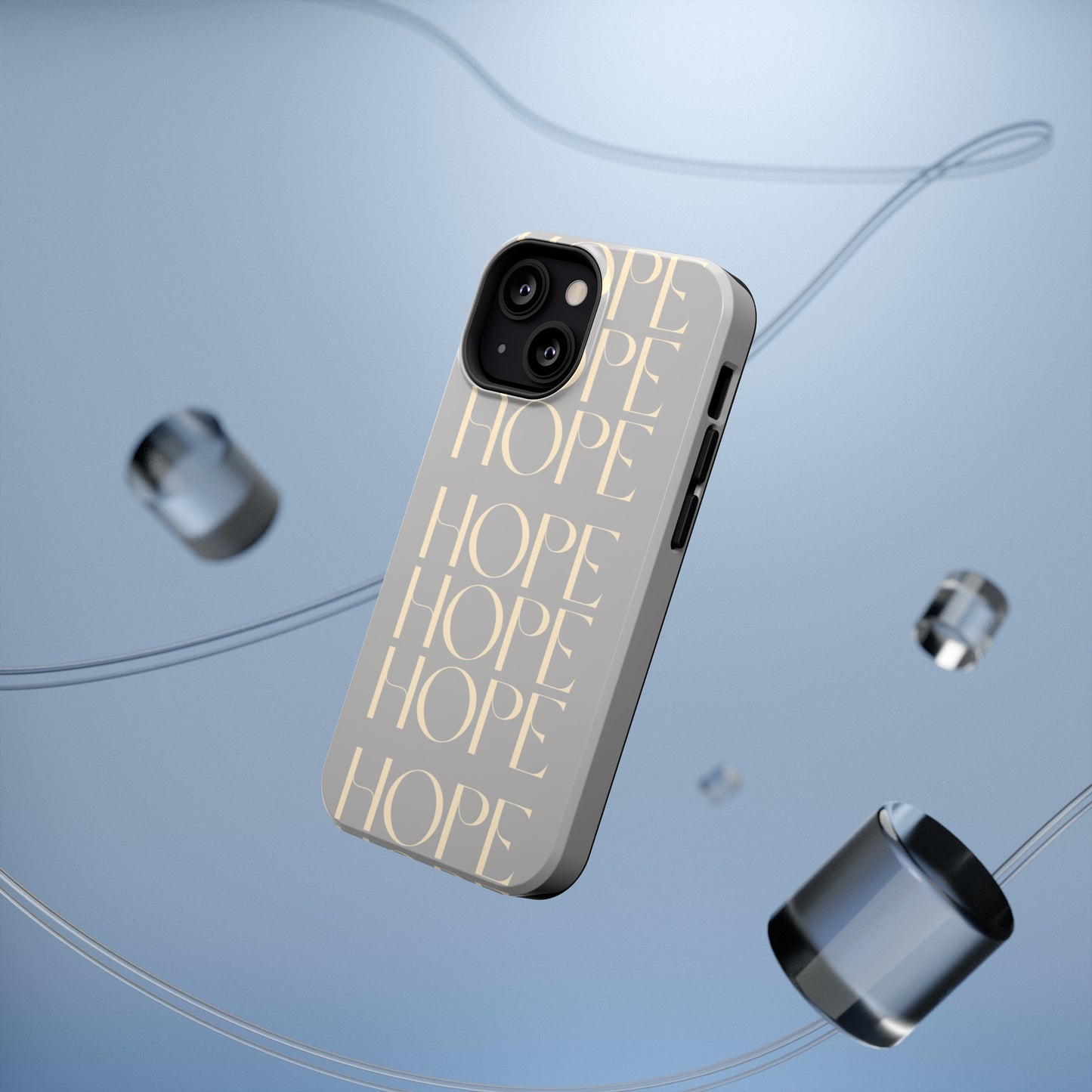 Light Gray Message of HOPE Impact-Resistant Cases