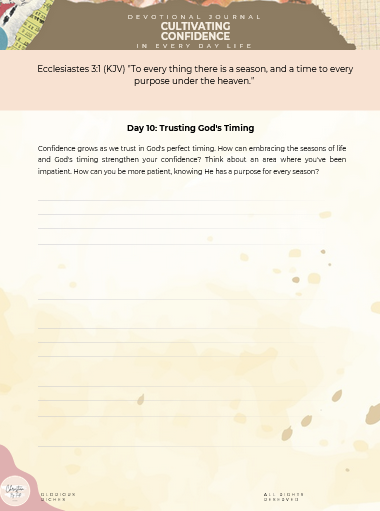 Cultivating Confidence - 30-Day (Digital) Devotional Journal