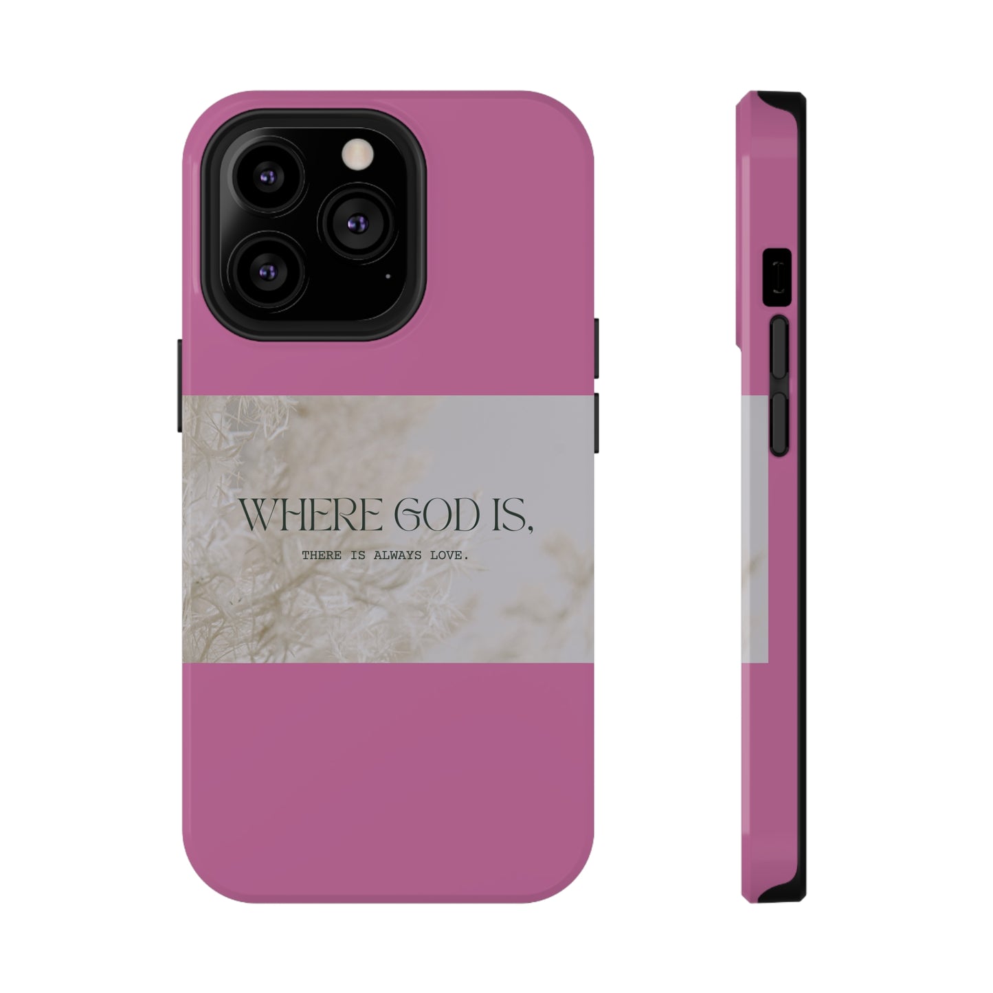 God With Love Pink Impact-Resistant Cases