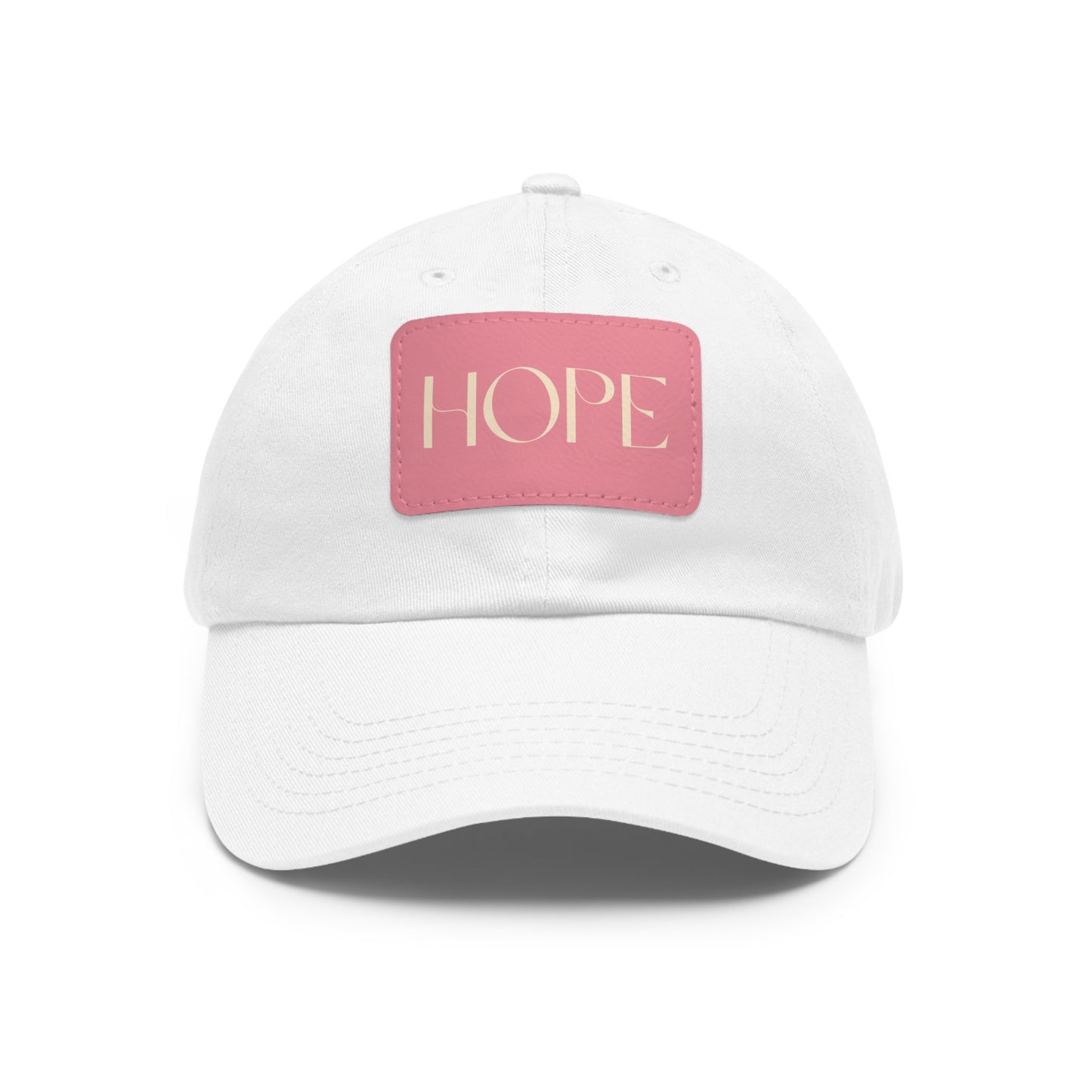 Message of HOPE- Cap Hat with Leather Patch (Rectangle)