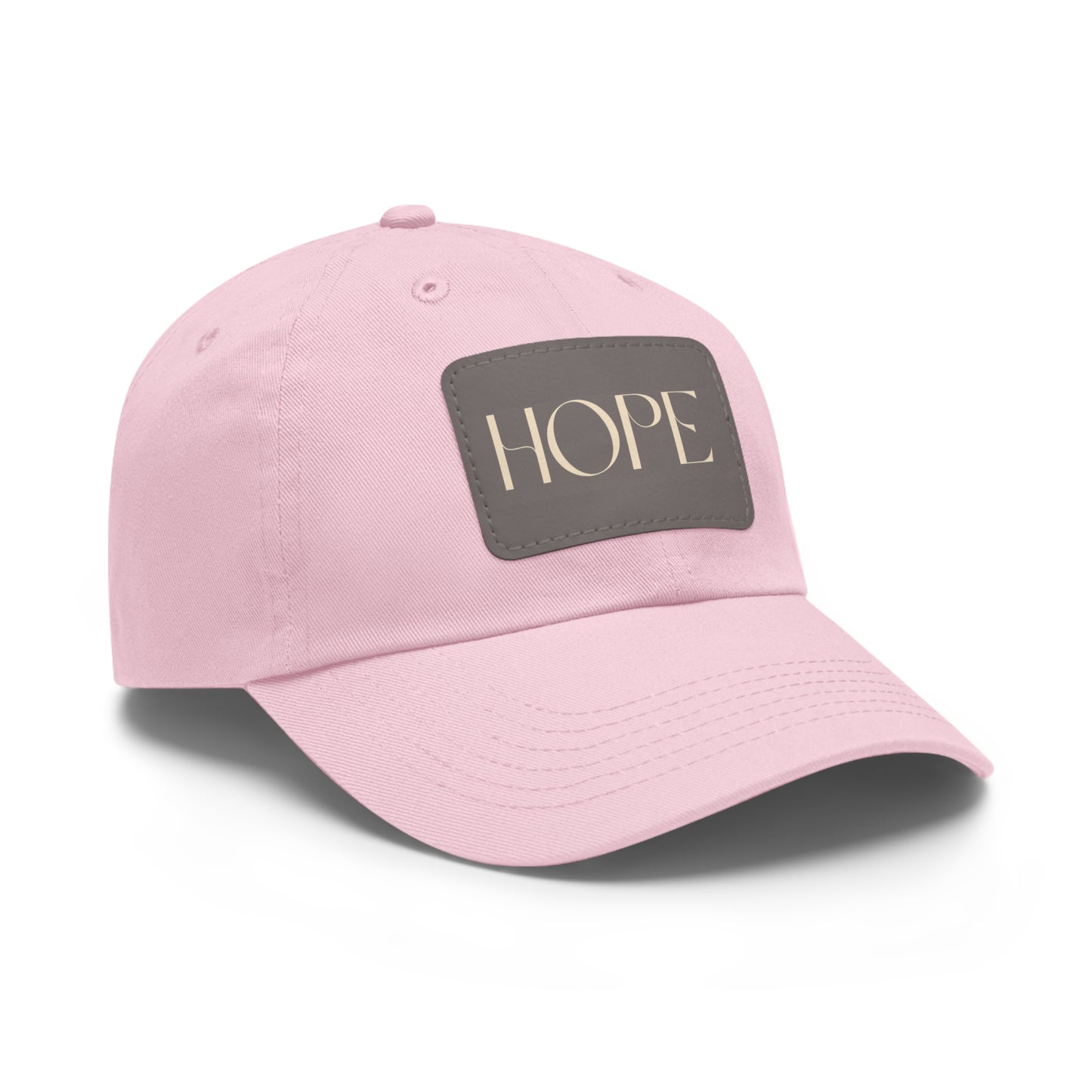 Message of HOPE- Cap Hat with Leather Patch (Rectangle)