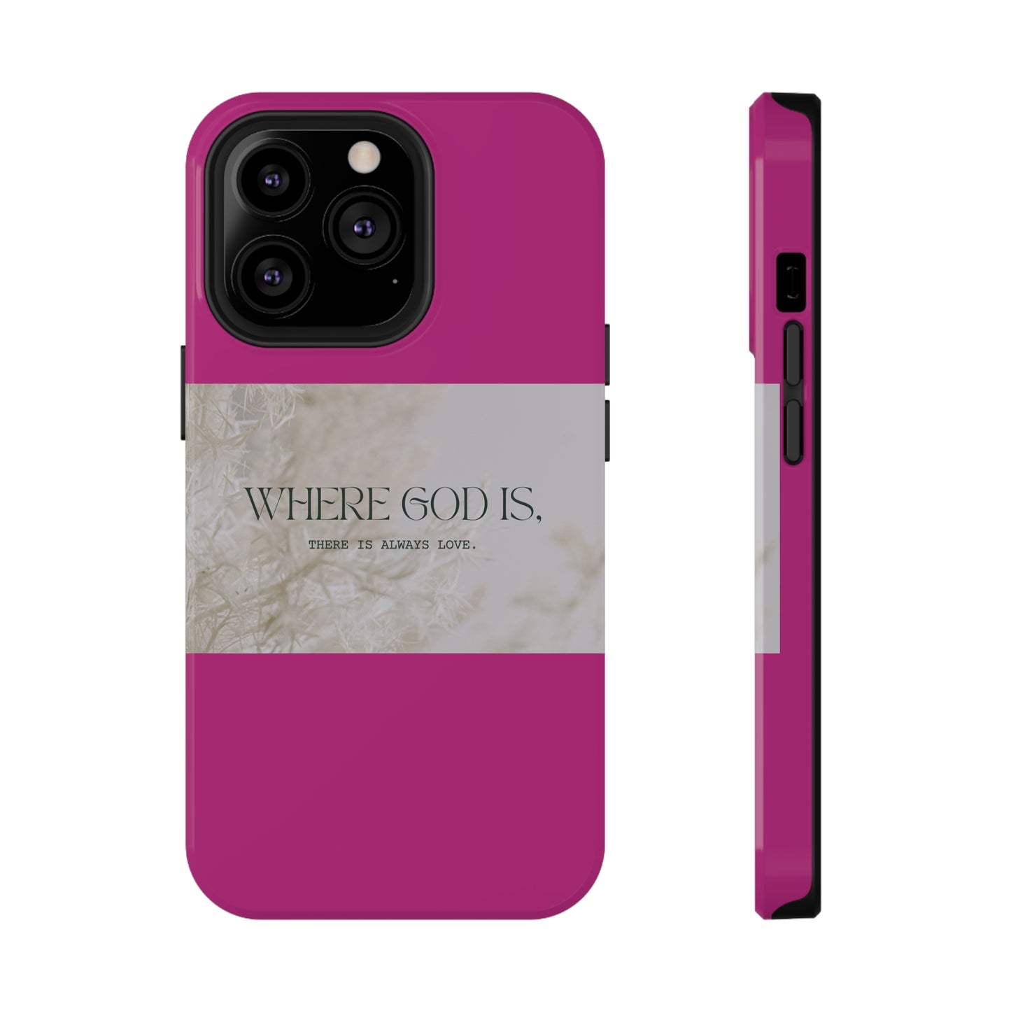 God With Love Fuchsia Pink Impact-Resistant Cases