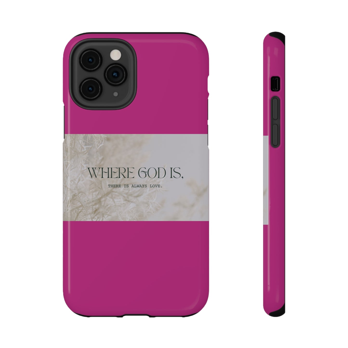 God With Love Fuchsia Pink Impact-Resistant Cases