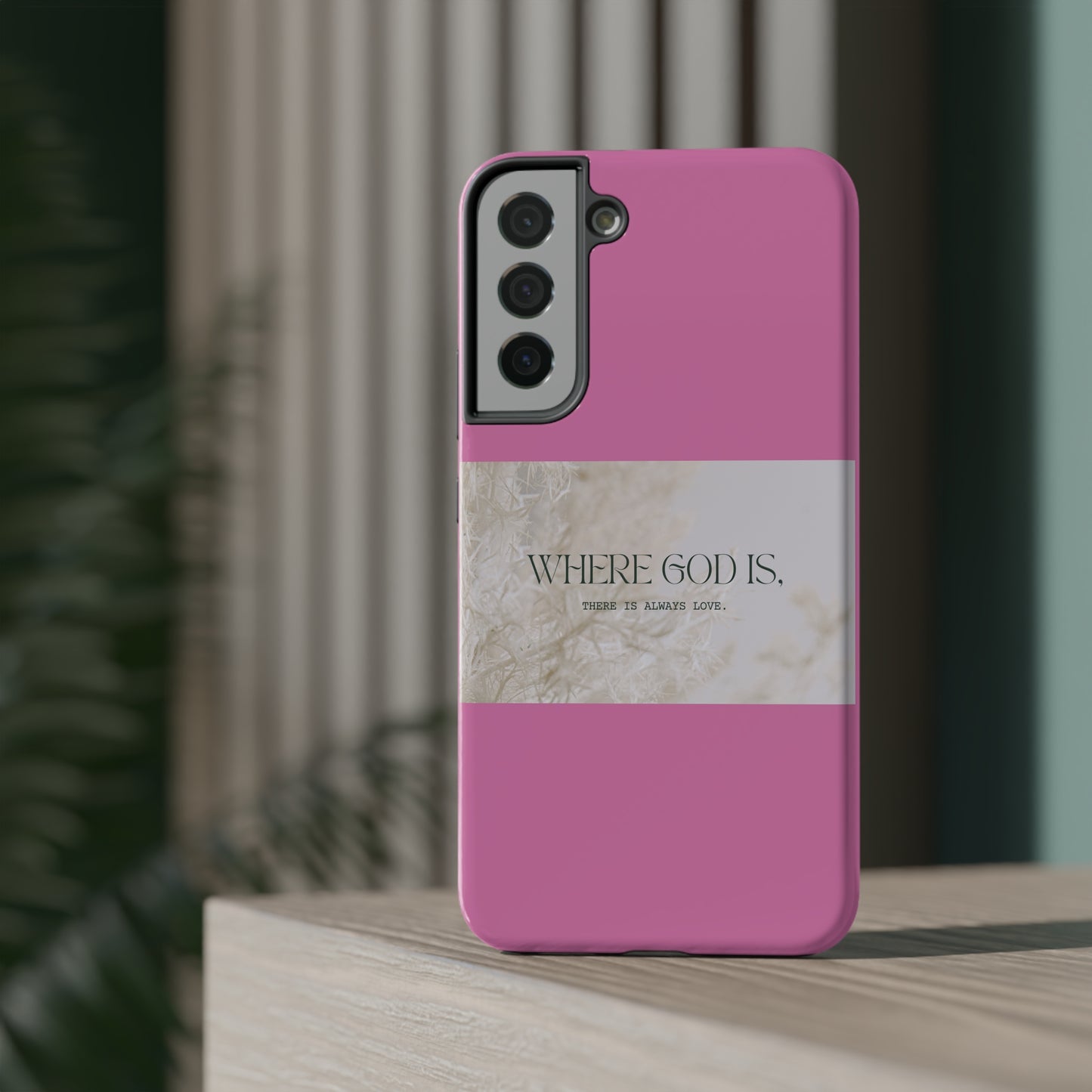 God With Love Pink Impact-Resistant Cases