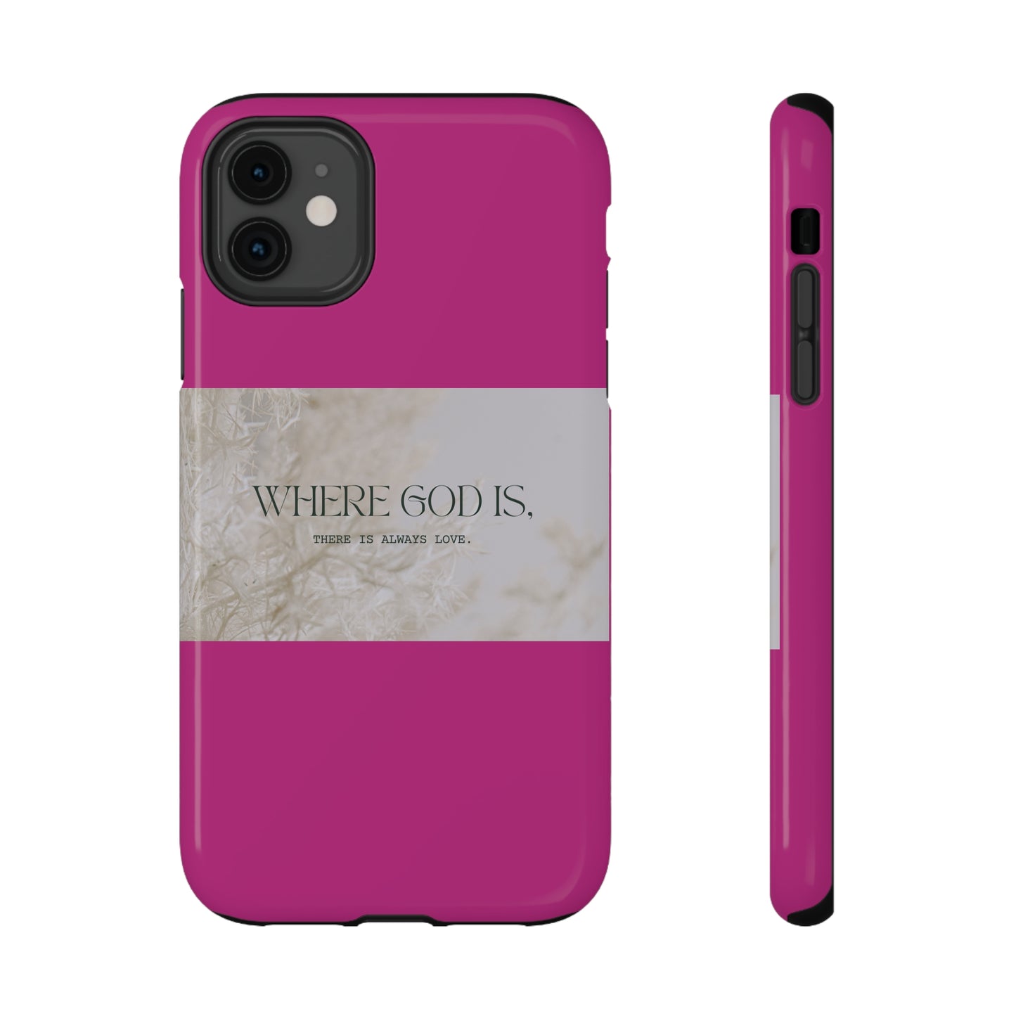 God With Love Fuchsia Pink Impact-Resistant Cases