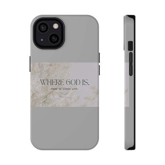 God With Love Light Gray Impact-Resistant Cases