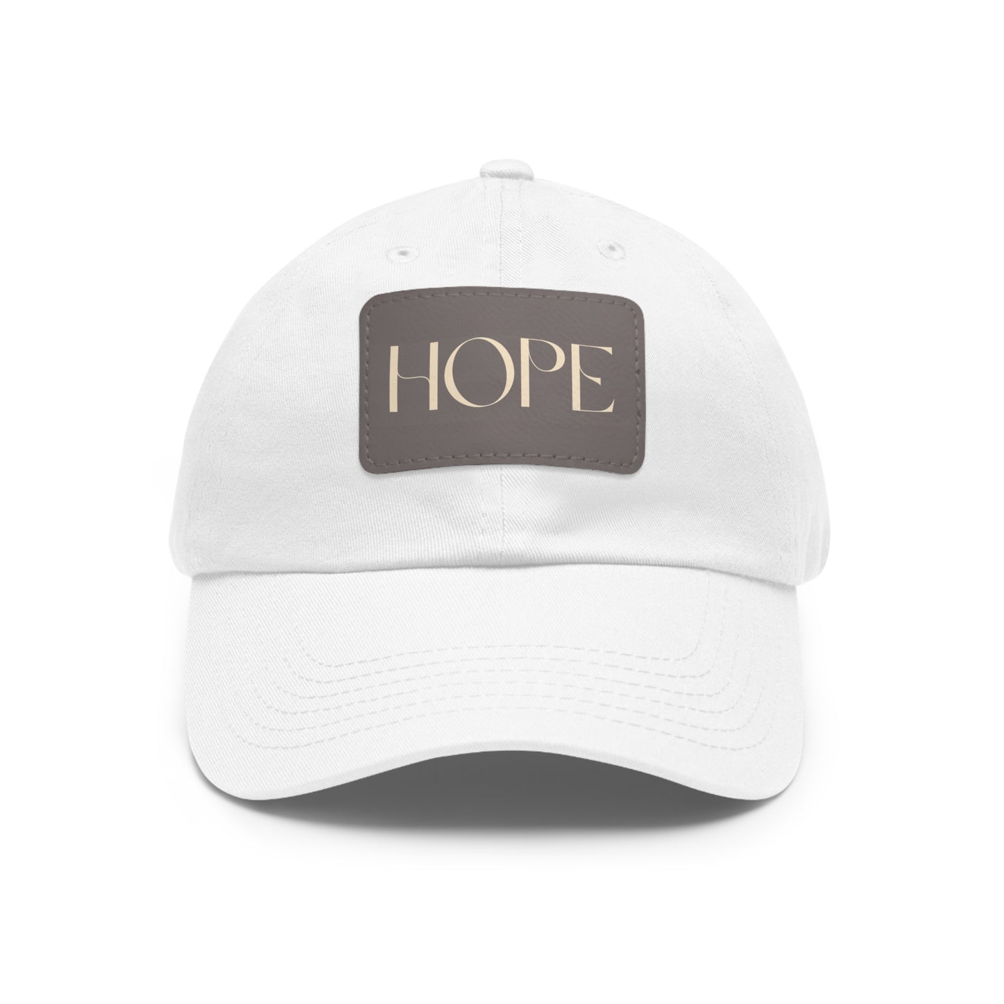 Message of HOPE- Cap Hat with Leather Patch (Rectangle)