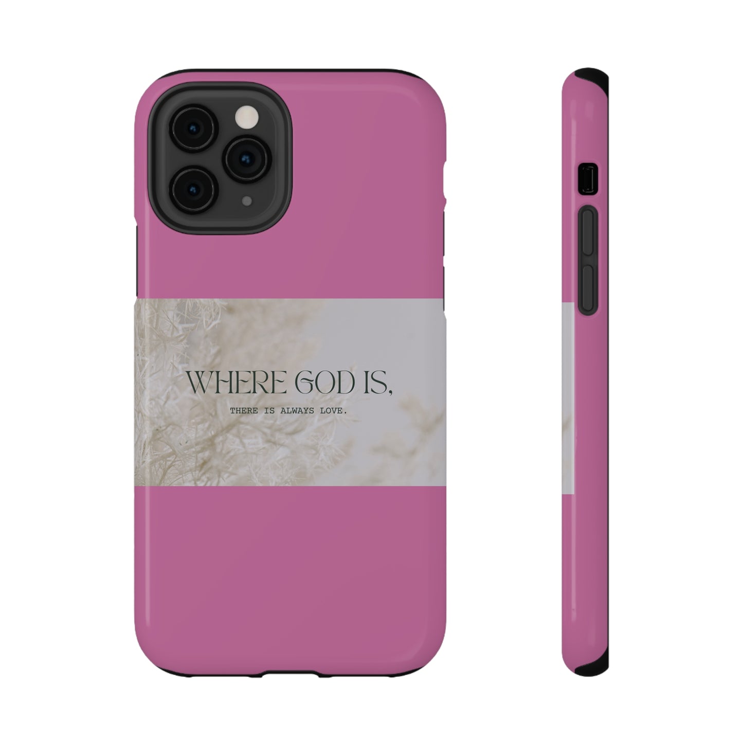 God With Love Pink Impact-Resistant Cases