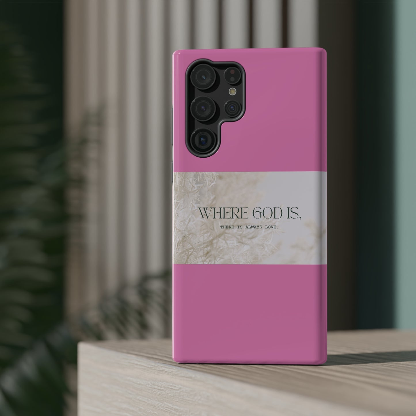 God With Love Pink Impact-Resistant Cases