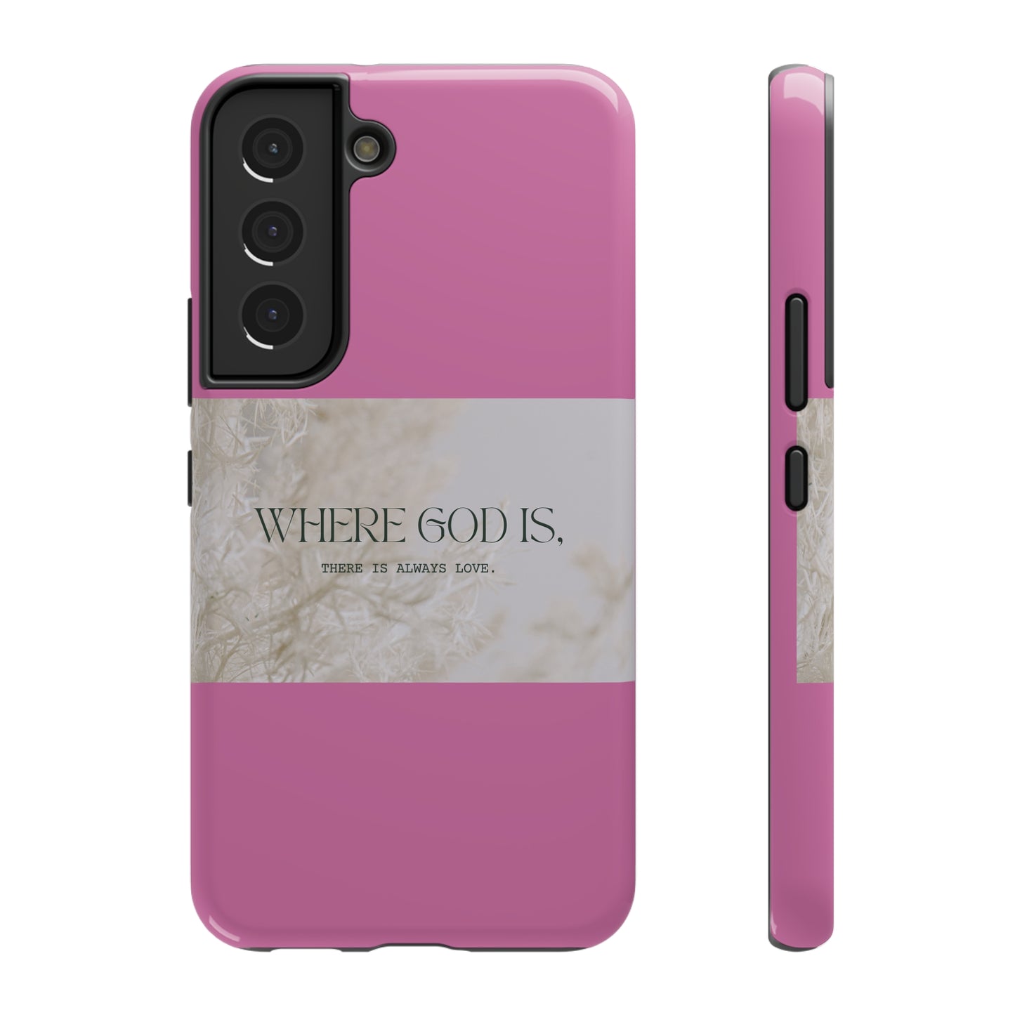 God With Love Pink Impact-Resistant Cases