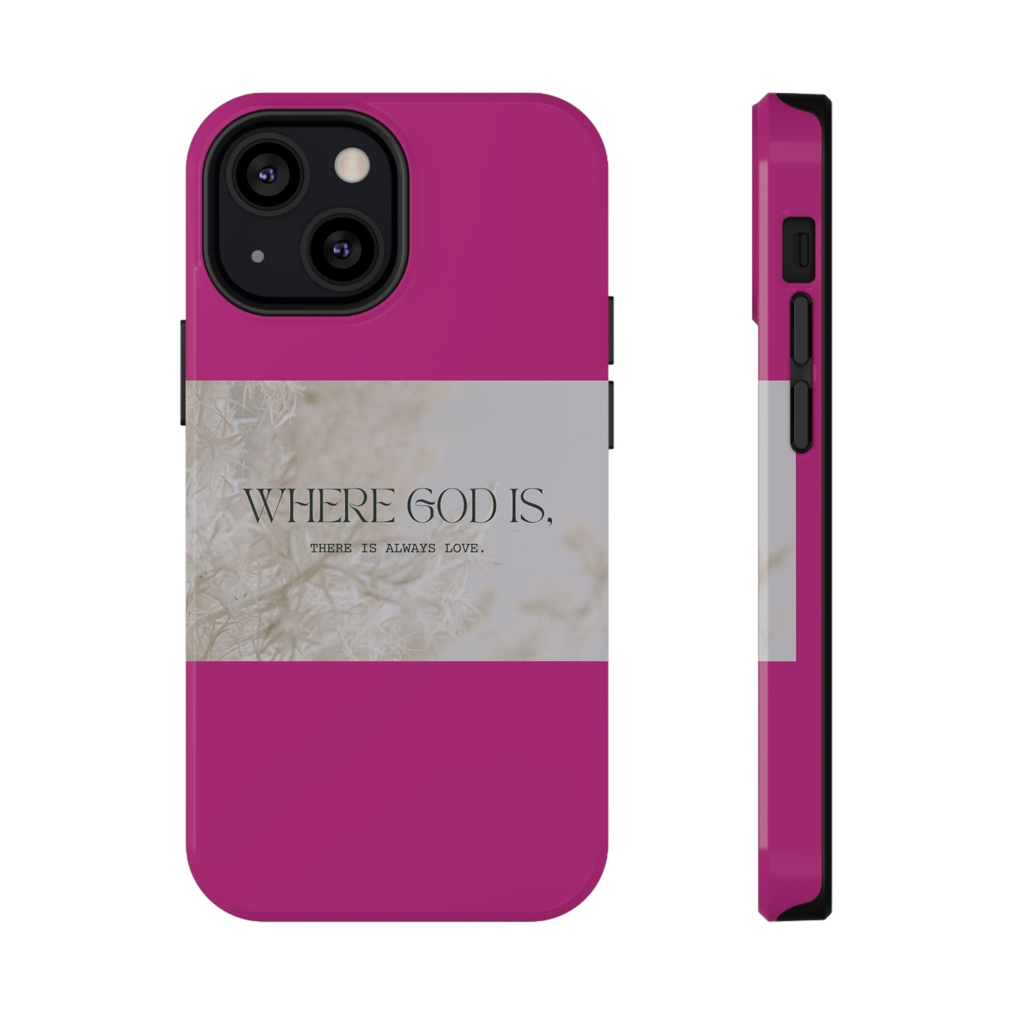 God With Love Fuchsia Pink Impact-Resistant Cases