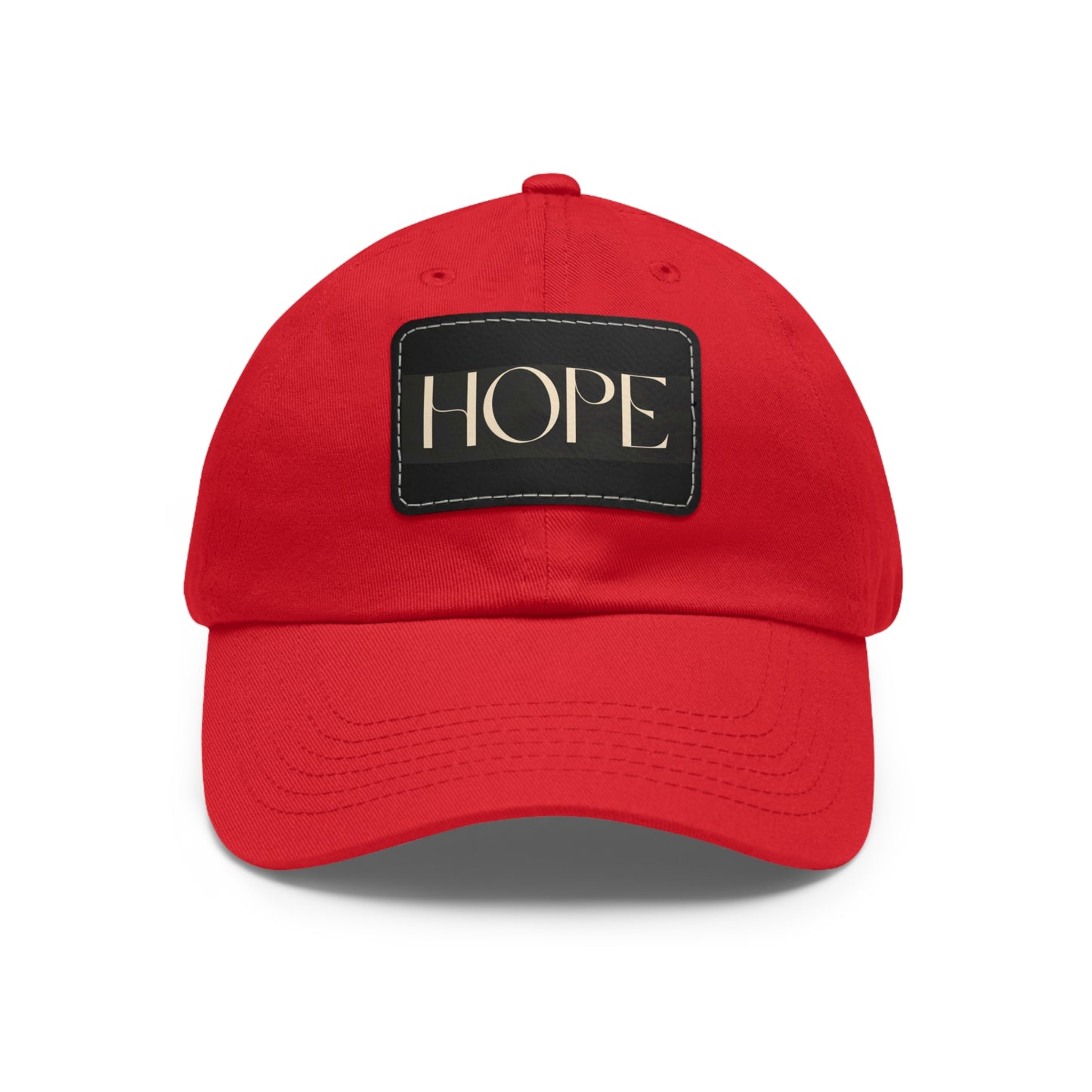 Message of HOPE- Cap Hat with Leather Patch (Rectangle)