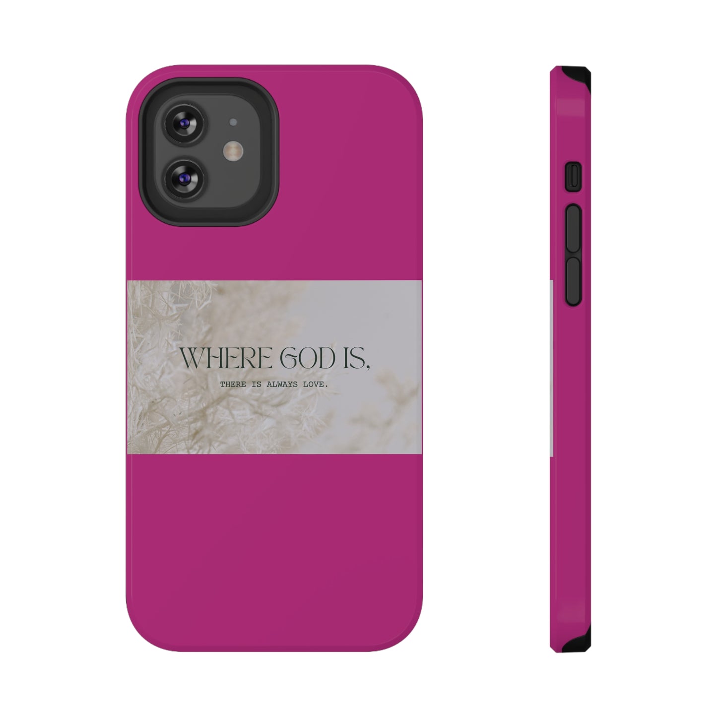 God With Love Fuchsia Pink Impact-Resistant Cases