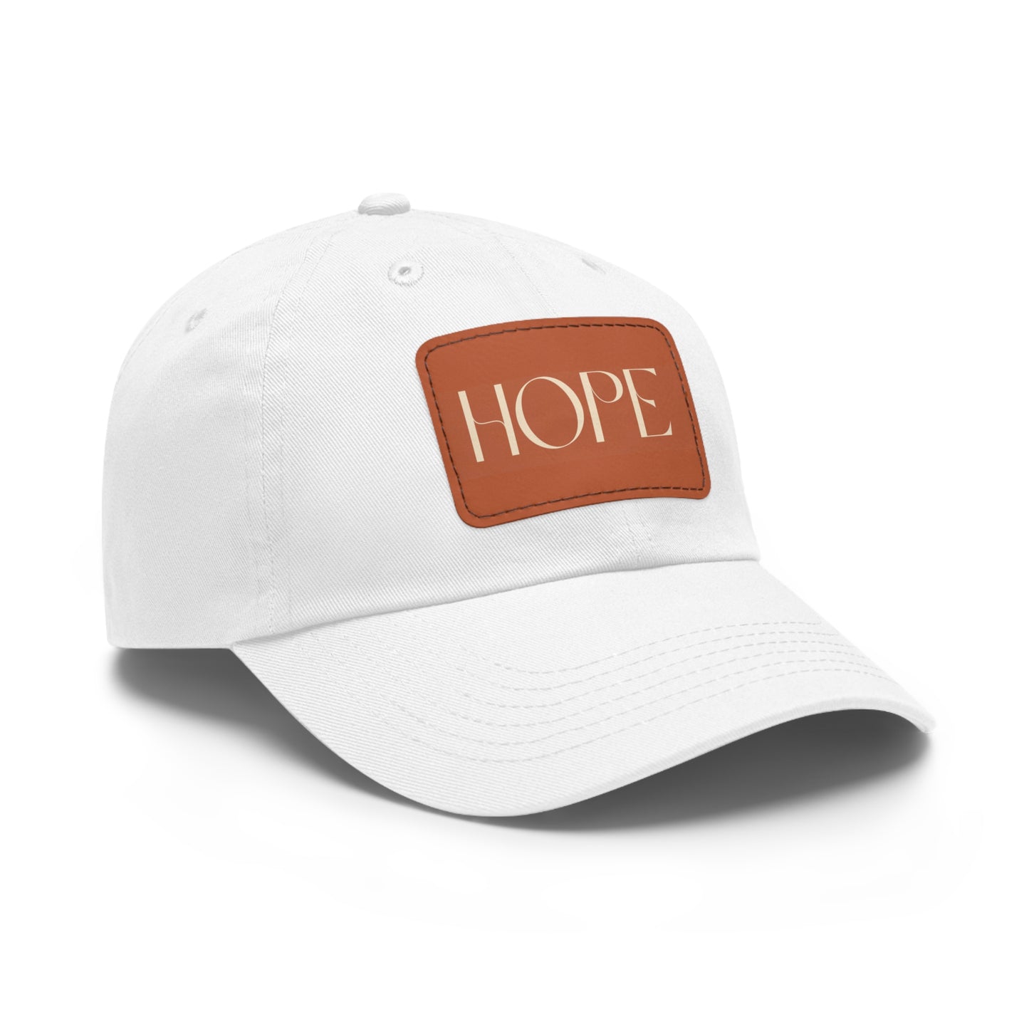 Message of HOPE- Cap Hat with Leather Patch (Rectangle)