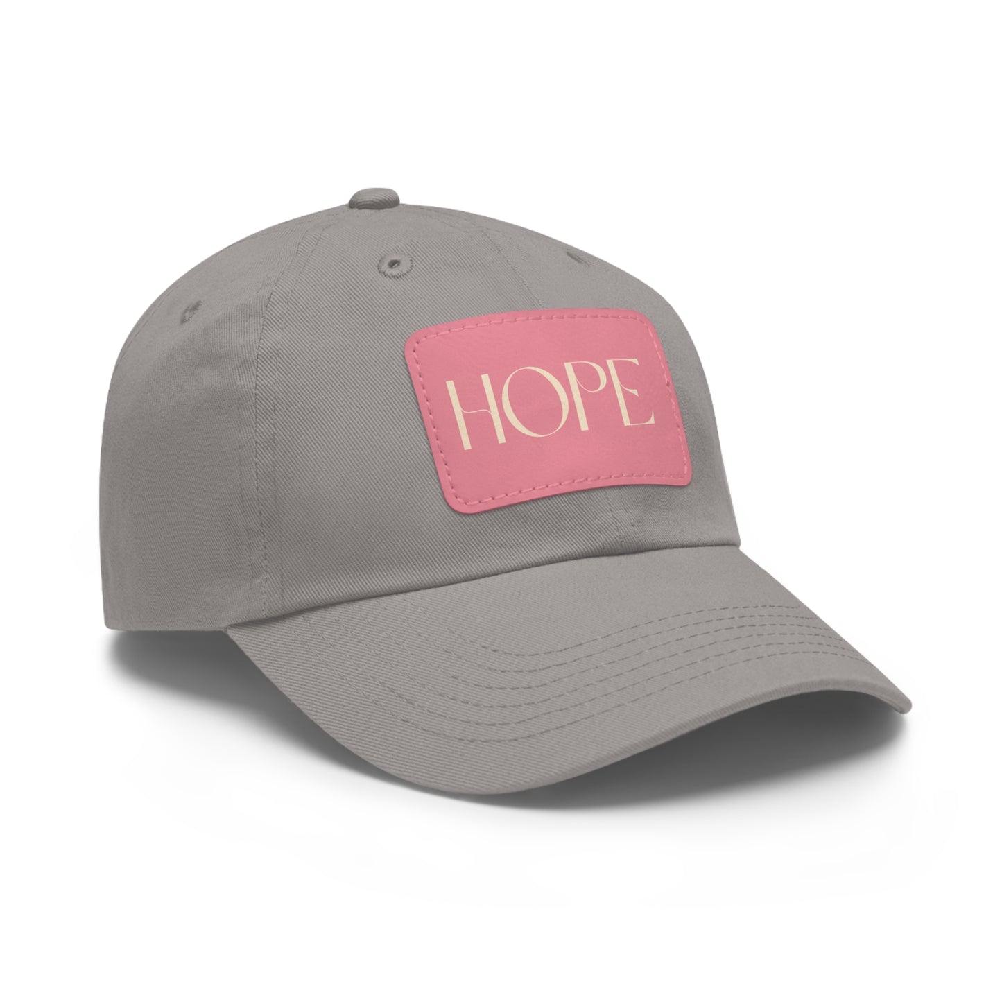 Message of HOPE- Cap Hat with Leather Patch (Rectangle)