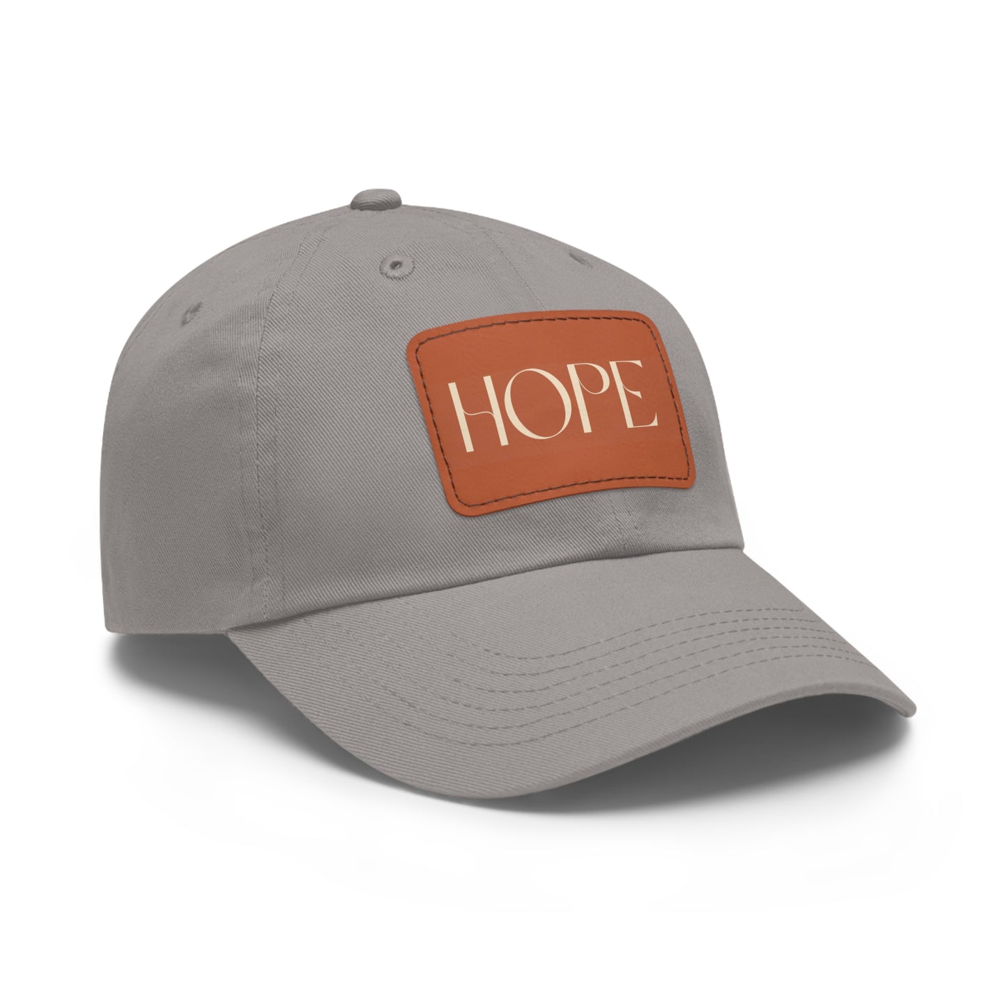 Message of HOPE- Cap Hat with Leather Patch (Rectangle)