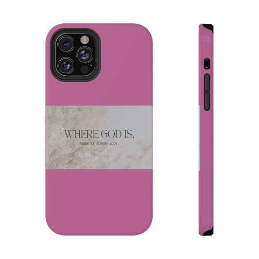 God With Love Pink Impact-Resistant Cases