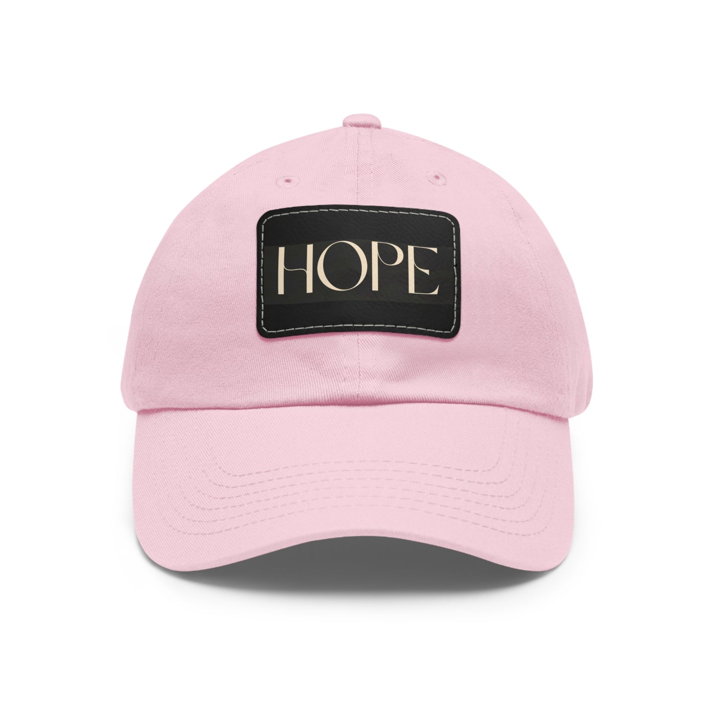 Message of HOPE- Cap Hat with Leather Patch (Rectangle)