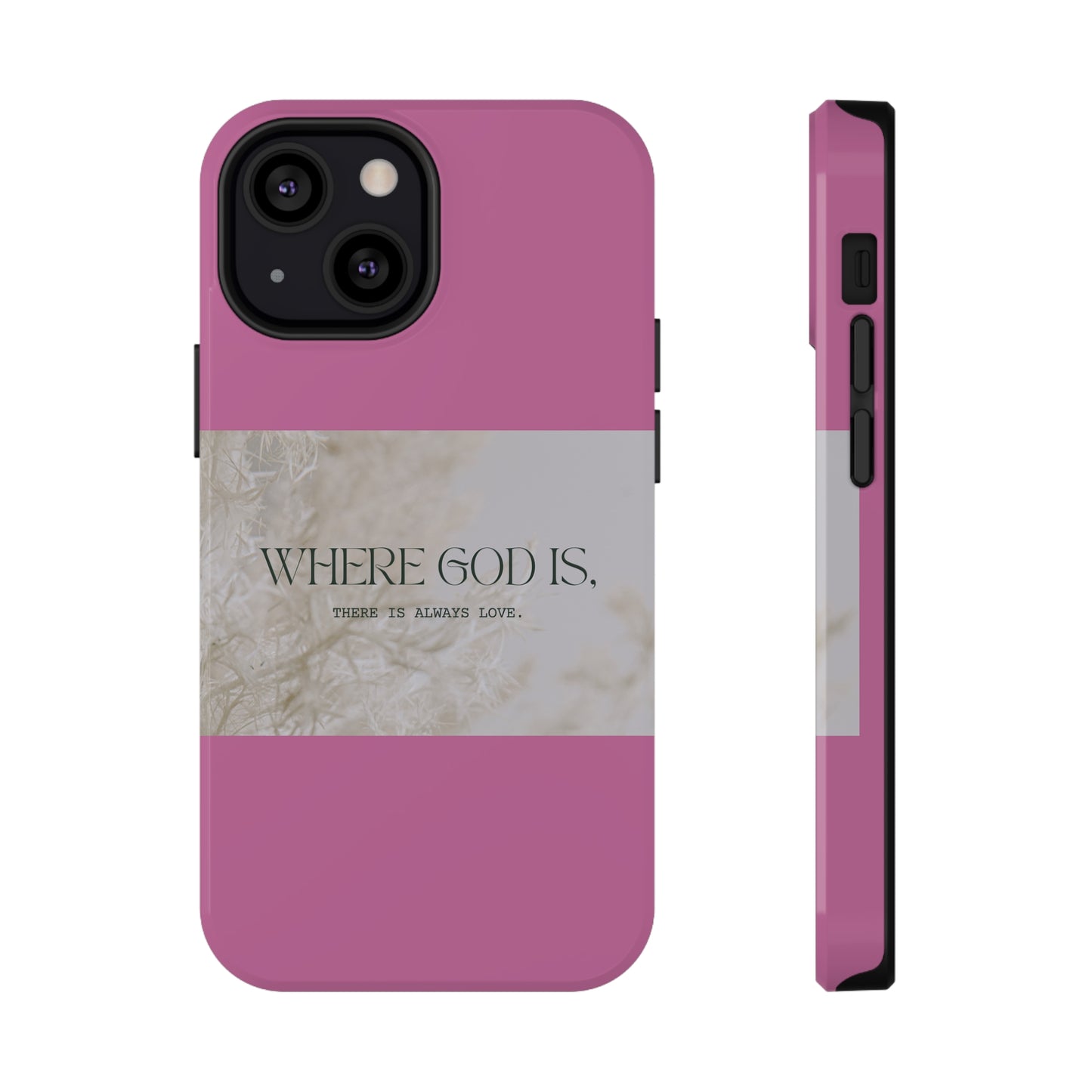 God With Love Pink Impact-Resistant Cases