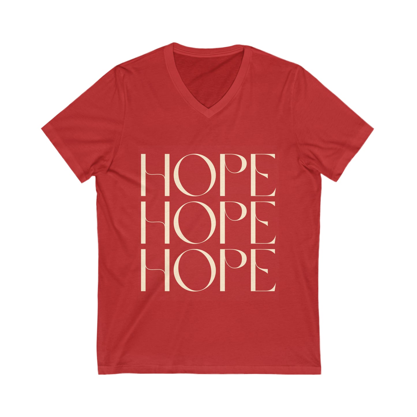 HOPE Unisex Jersey Short Sleeve V-Neck Tee