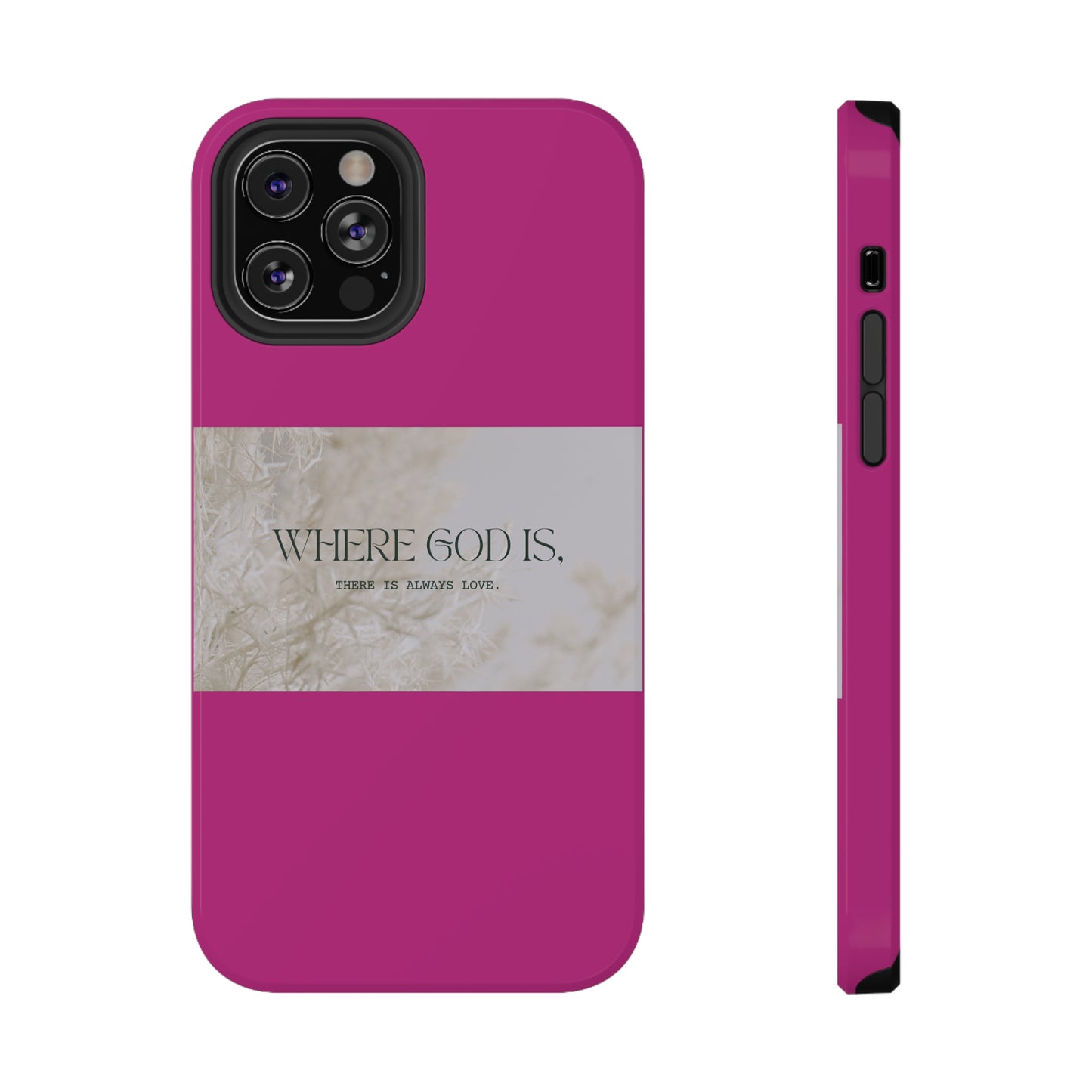 God With Love Fuchsia Pink Impact-Resistant Cases