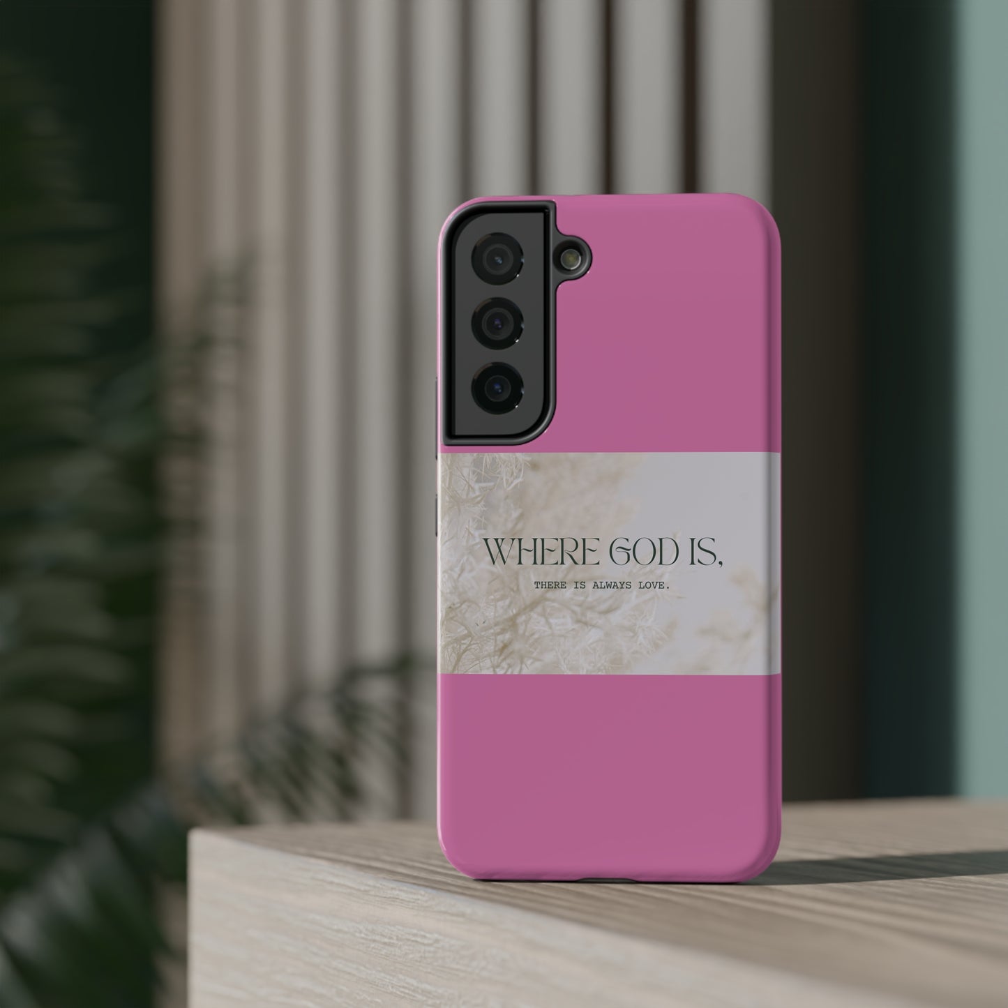 God With Love Pink Impact-Resistant Cases