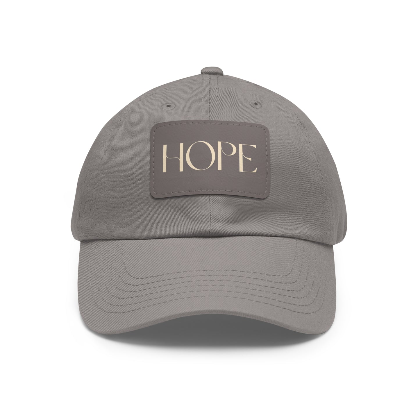 Message of HOPE- Cap Hat with Leather Patch (Rectangle)